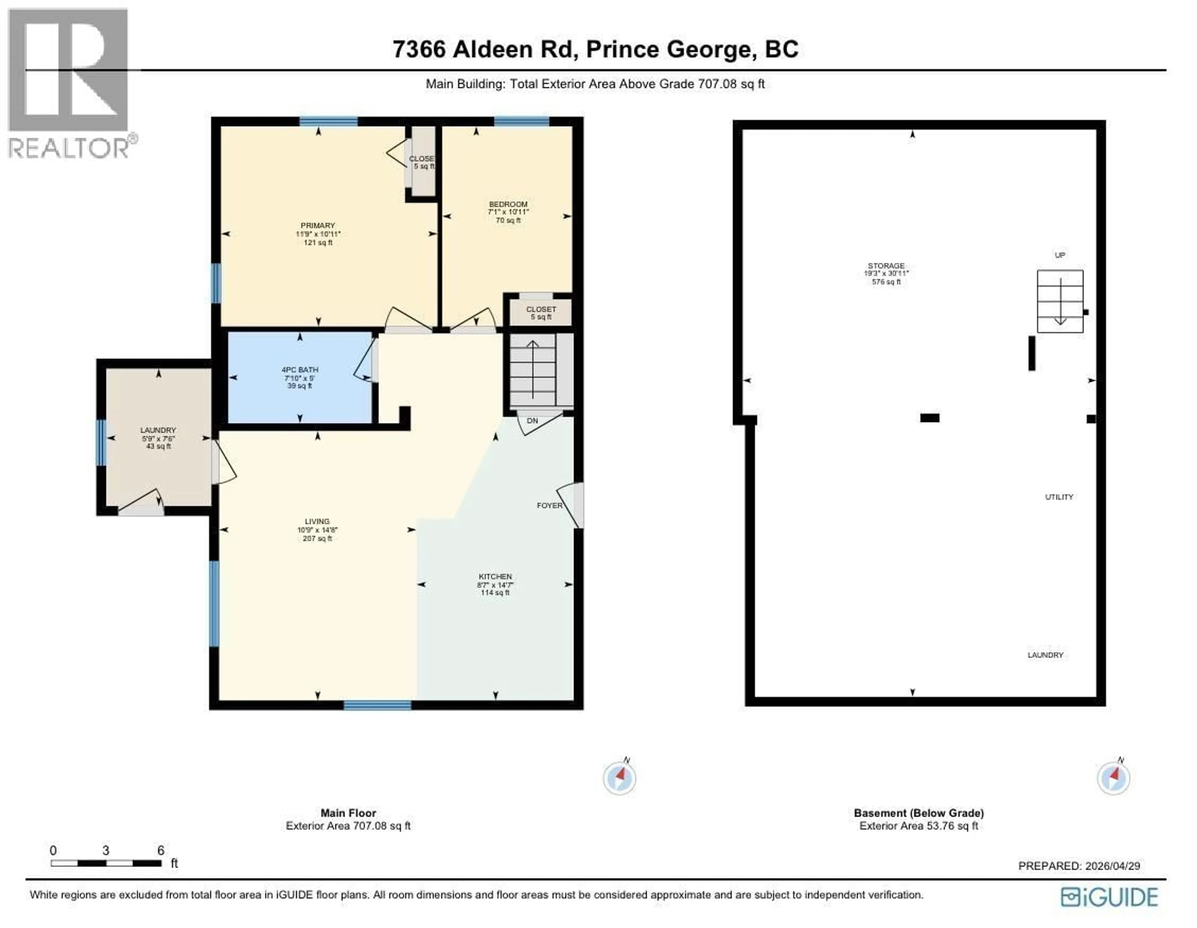 Floor plan for 7366 ALDEEN ROAD, Prince George British Columbia V2N5P8