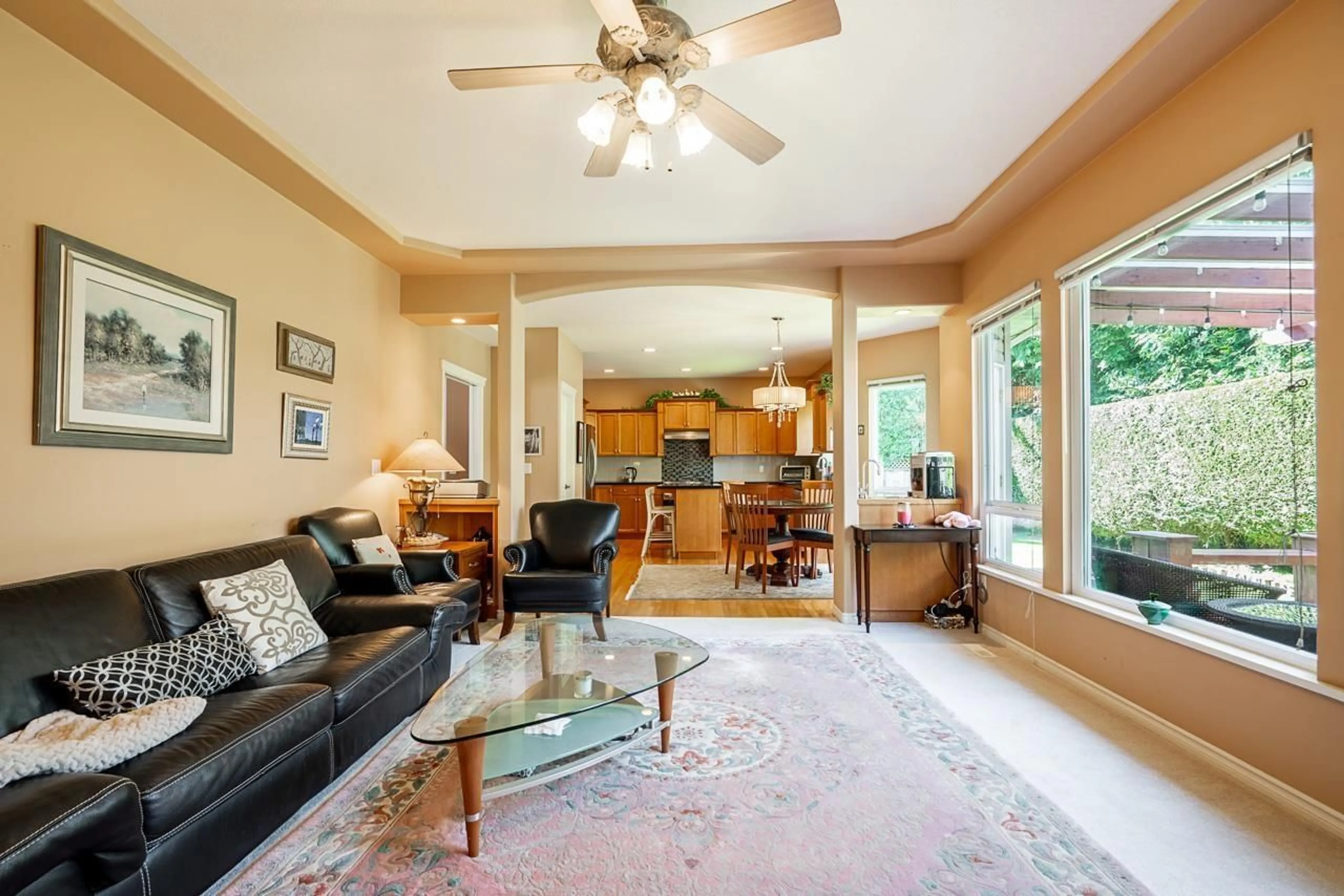 Living room with furniture, ceramic/tile floor for 21235 43A AVENUE, Langley British Columbia V3A8S4