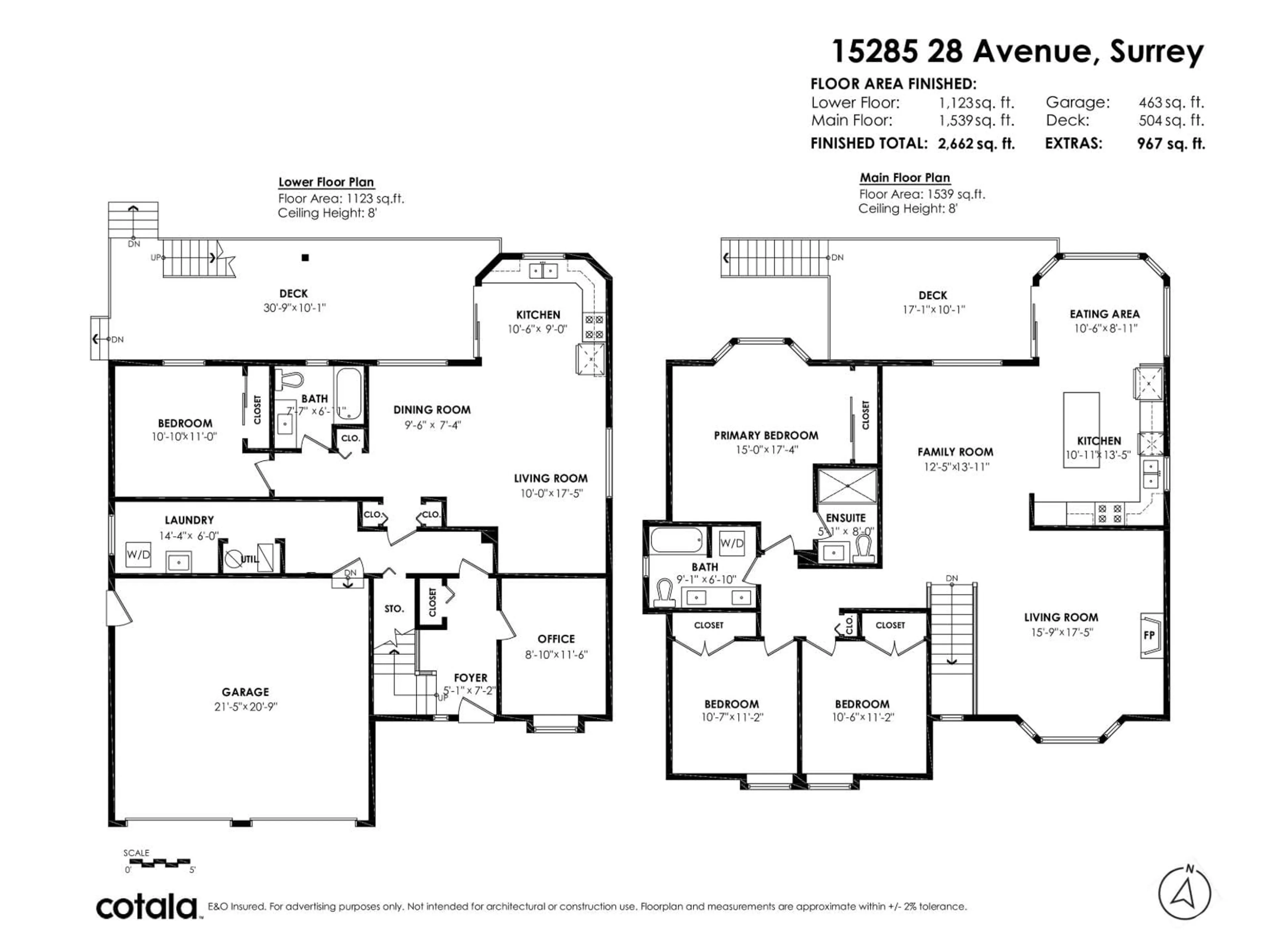 Floor plan for 15285 28 AVENUE, Surrey British Columbia V4P1G3