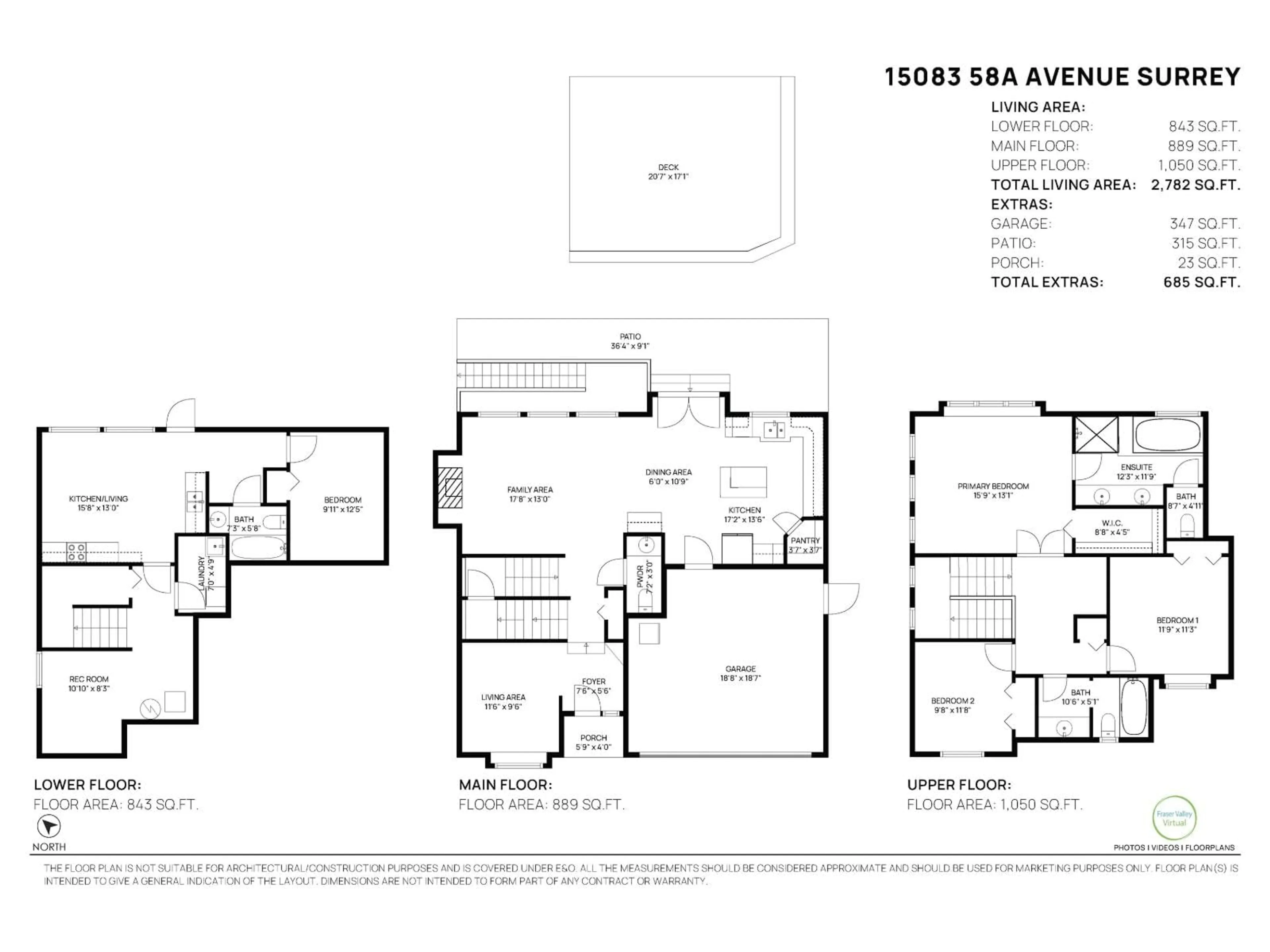 Floor plan for 15083 58A AVENUE, Surrey British Columbia V3S5H1