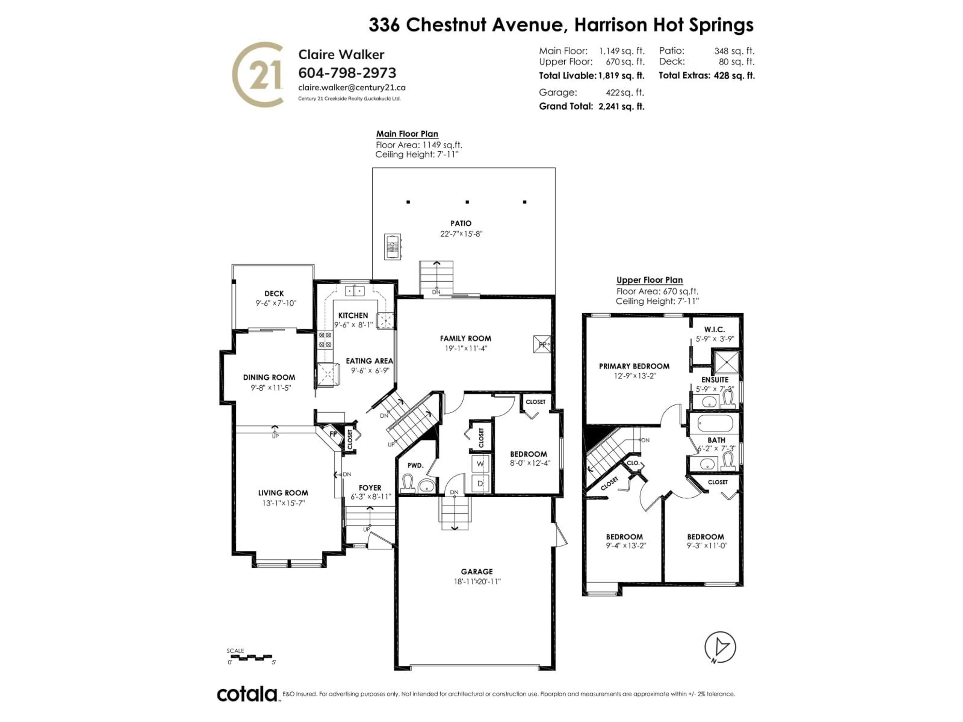Floor plan for 336 CHESTNUT AVENUE, Harrison Hot Springs British Columbia V0M1K0