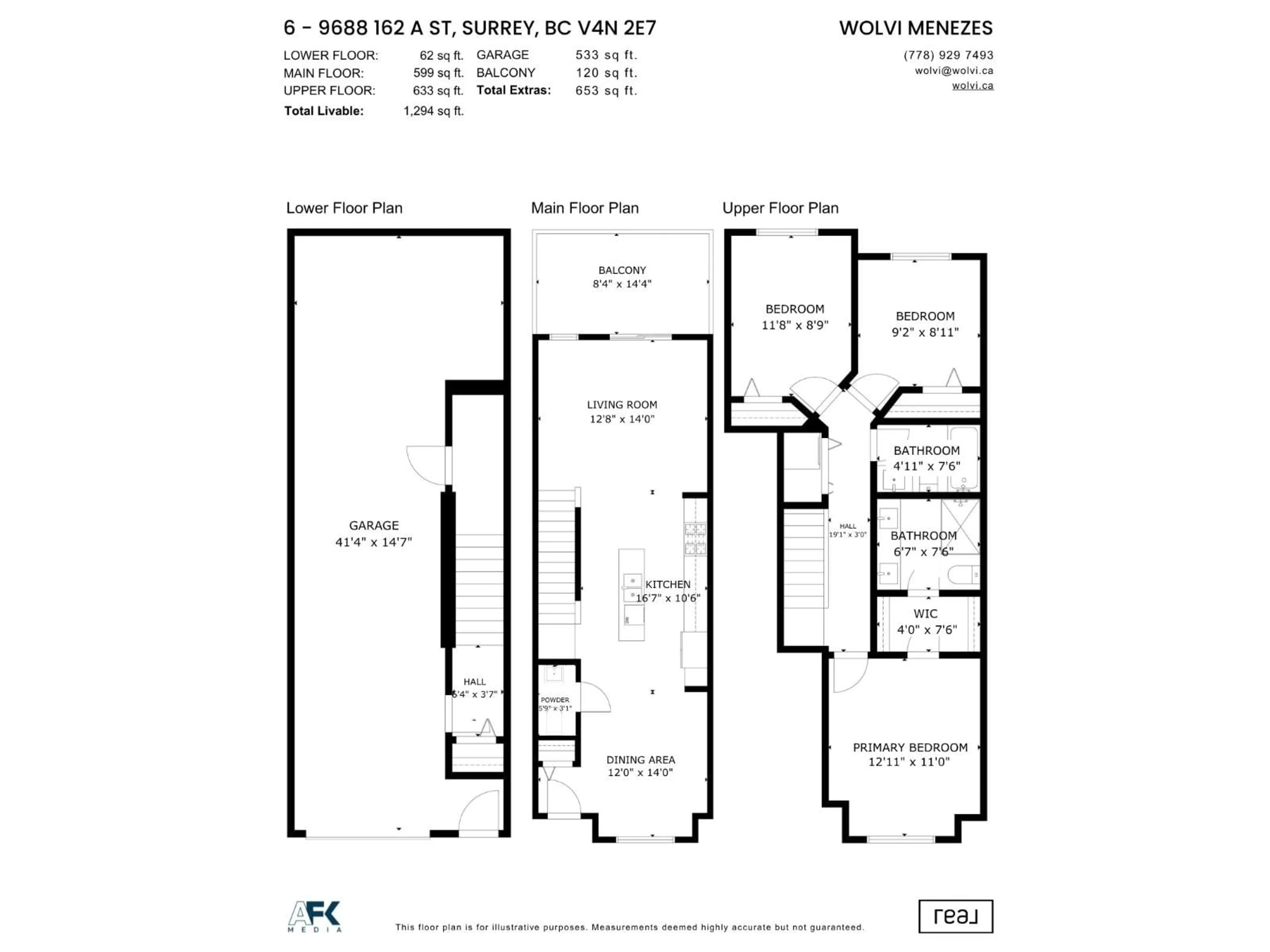 Floor plan for 6 - 9688 162A STREET, Surrey British Columbia V4N6V3