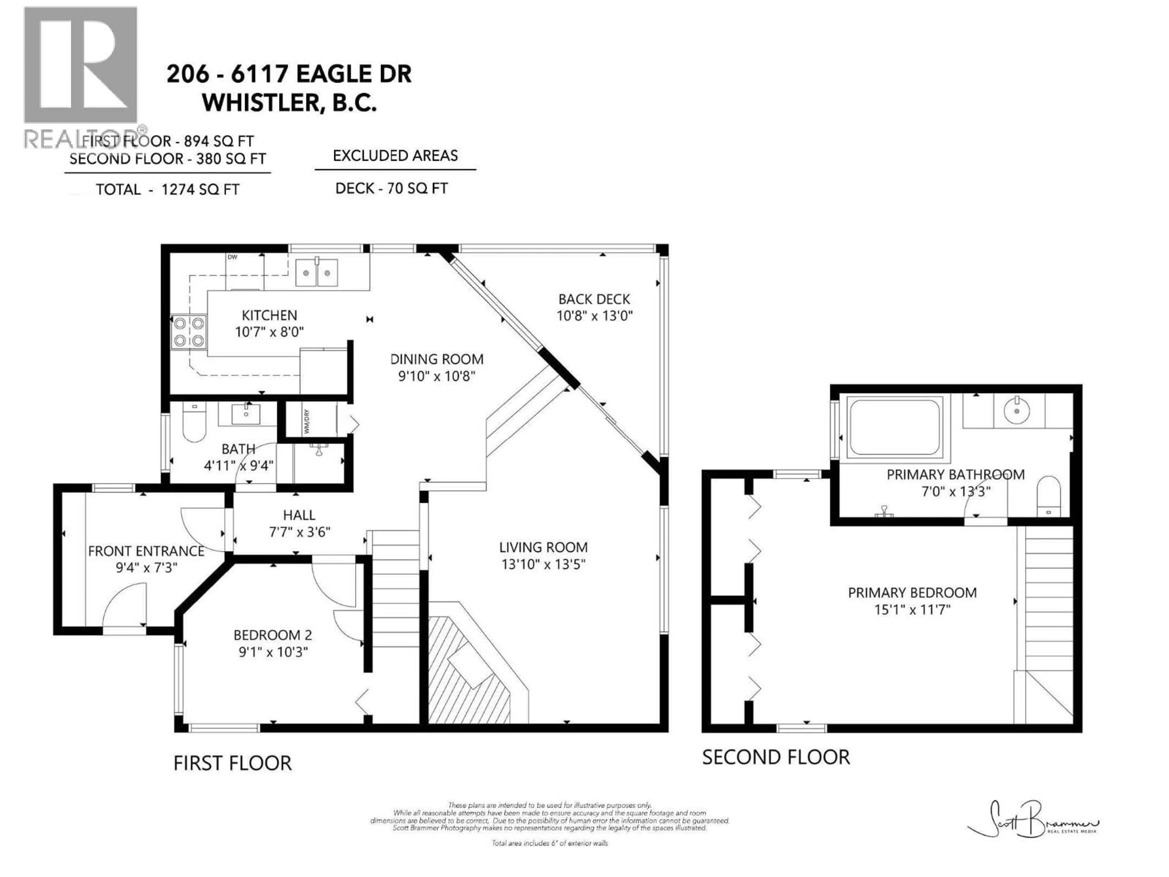 Floor plan for 206 - 6117 EAGLE DRIVE, Whistler British Columbia V0N1B6