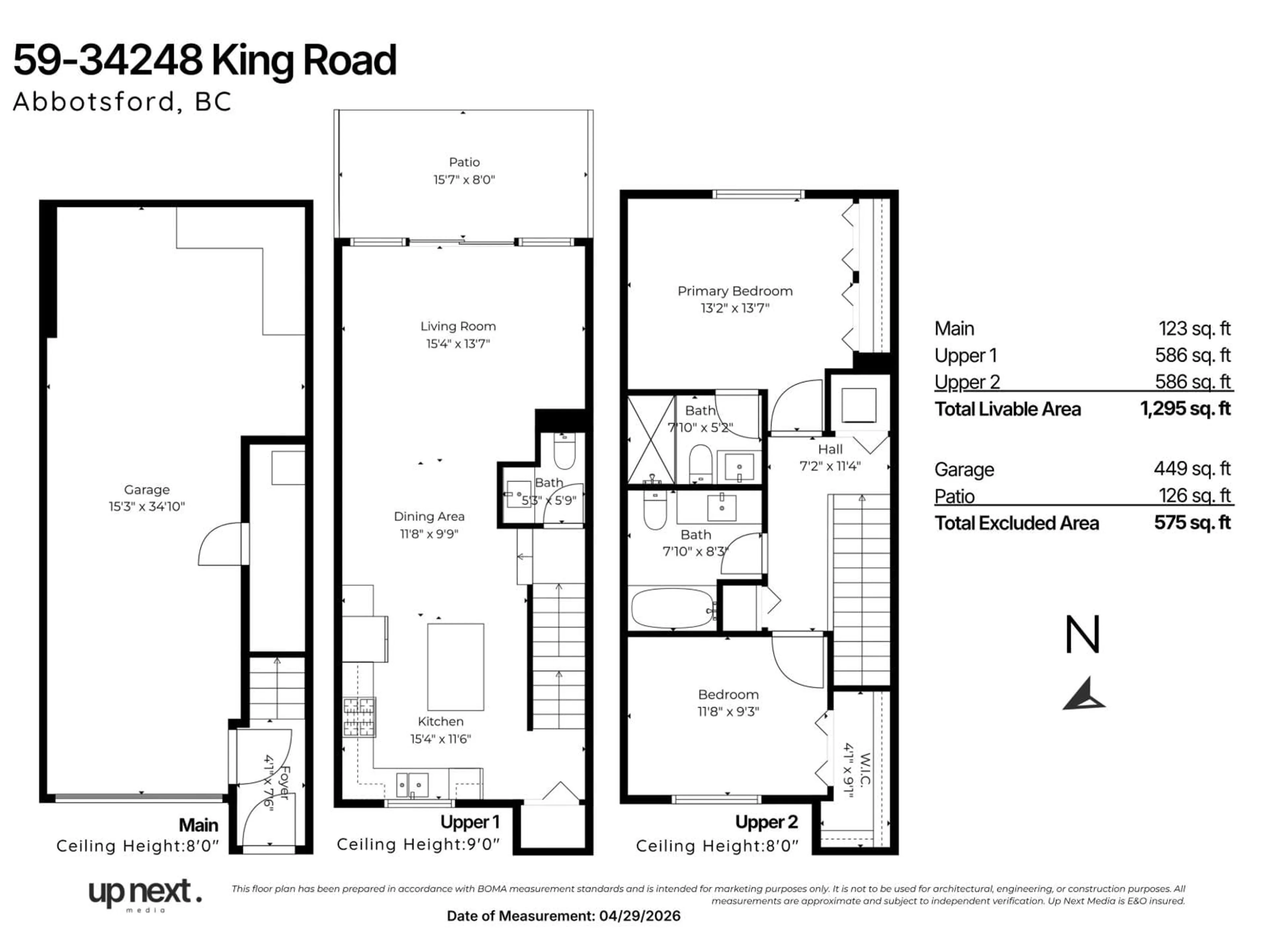 Floor plan for 59 - 34248 KING ROAD, Abbotsford British Columbia V2S0B1