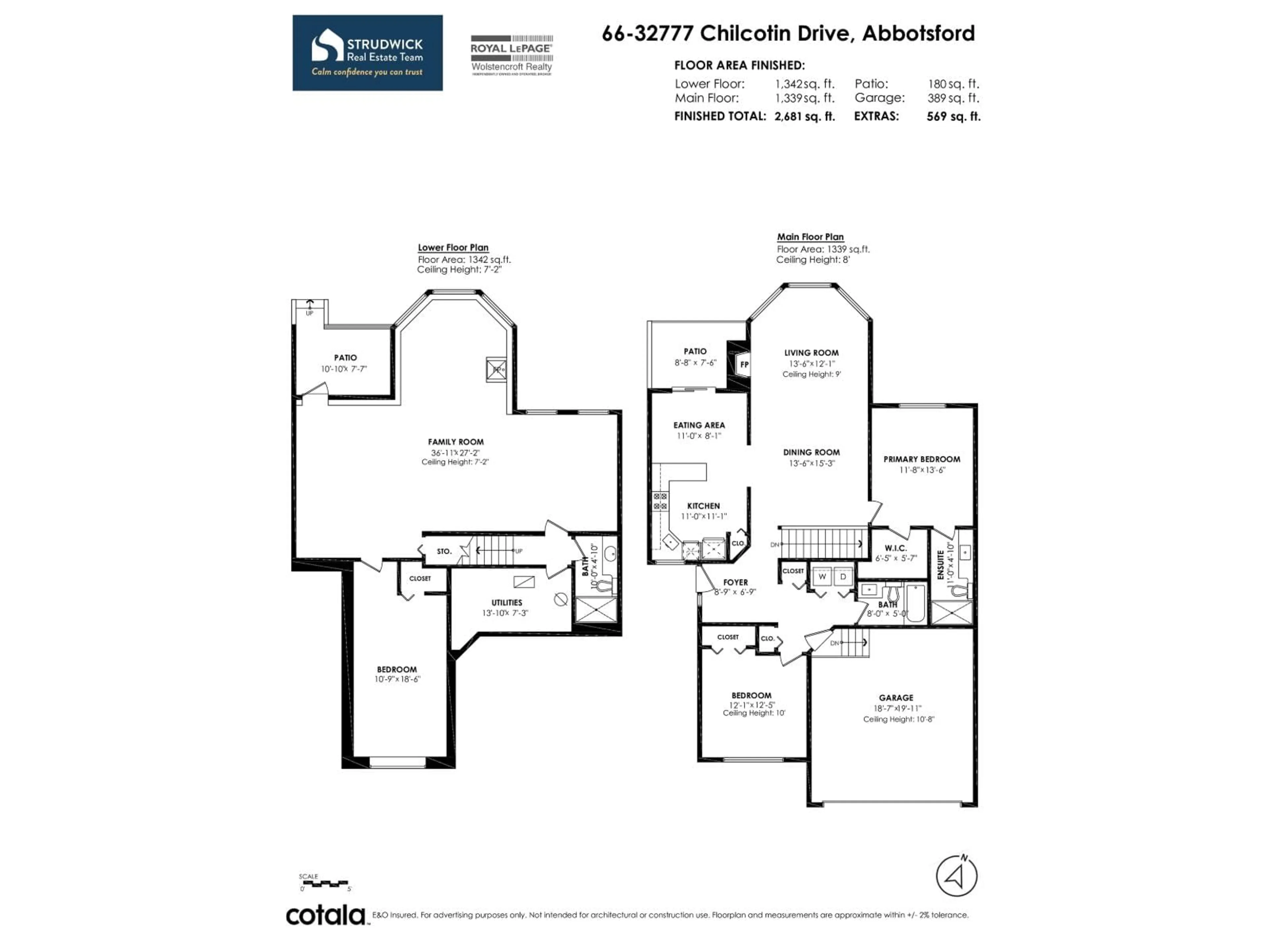 Floor plan for 66 - 32777 CHILCOTIN DRIVE, Abbotsford British Columbia V2T5W4