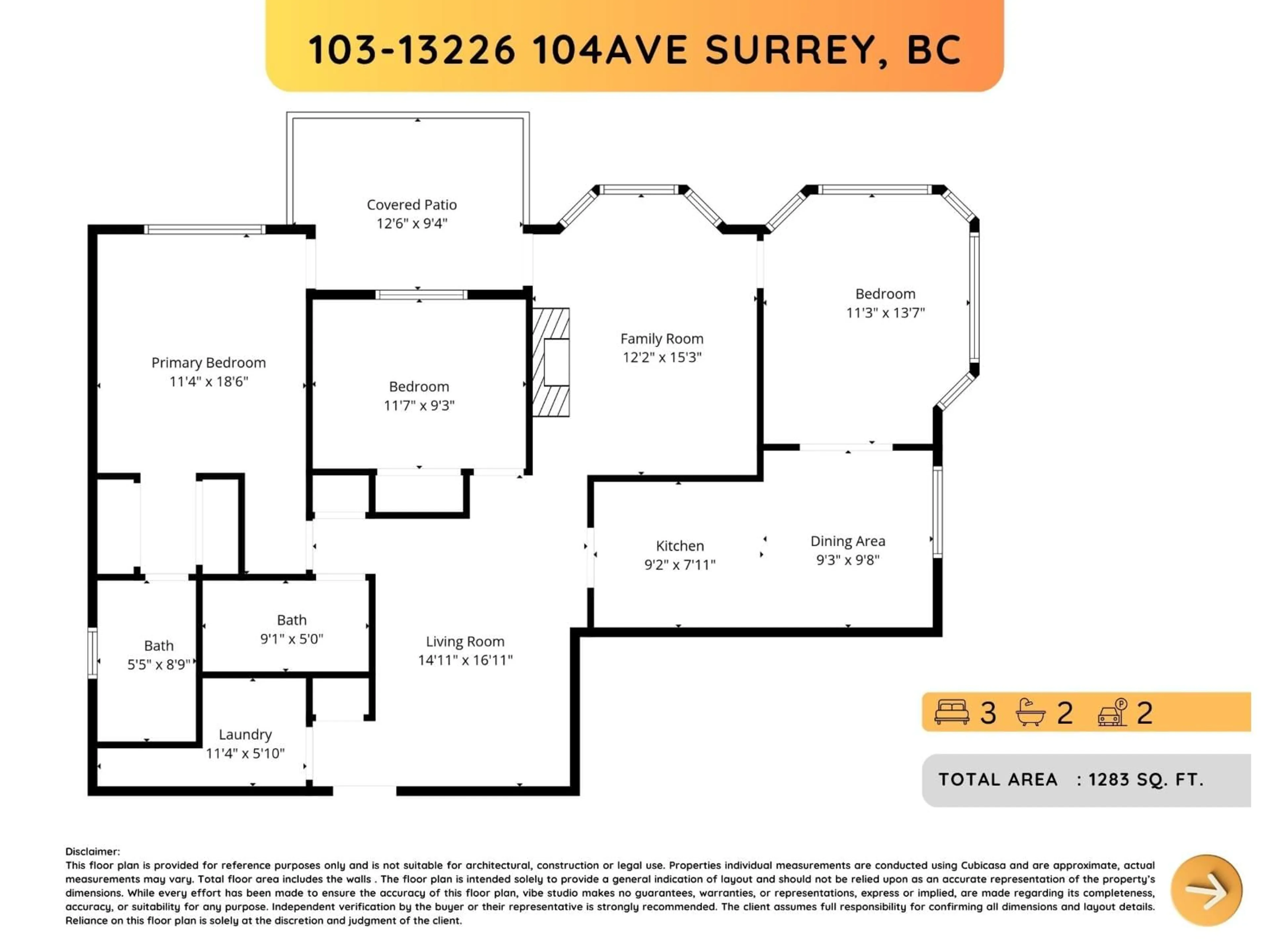 Floor plan for 103 - 13226 104 AVENUE, Surrey British Columbia V3T1V1
