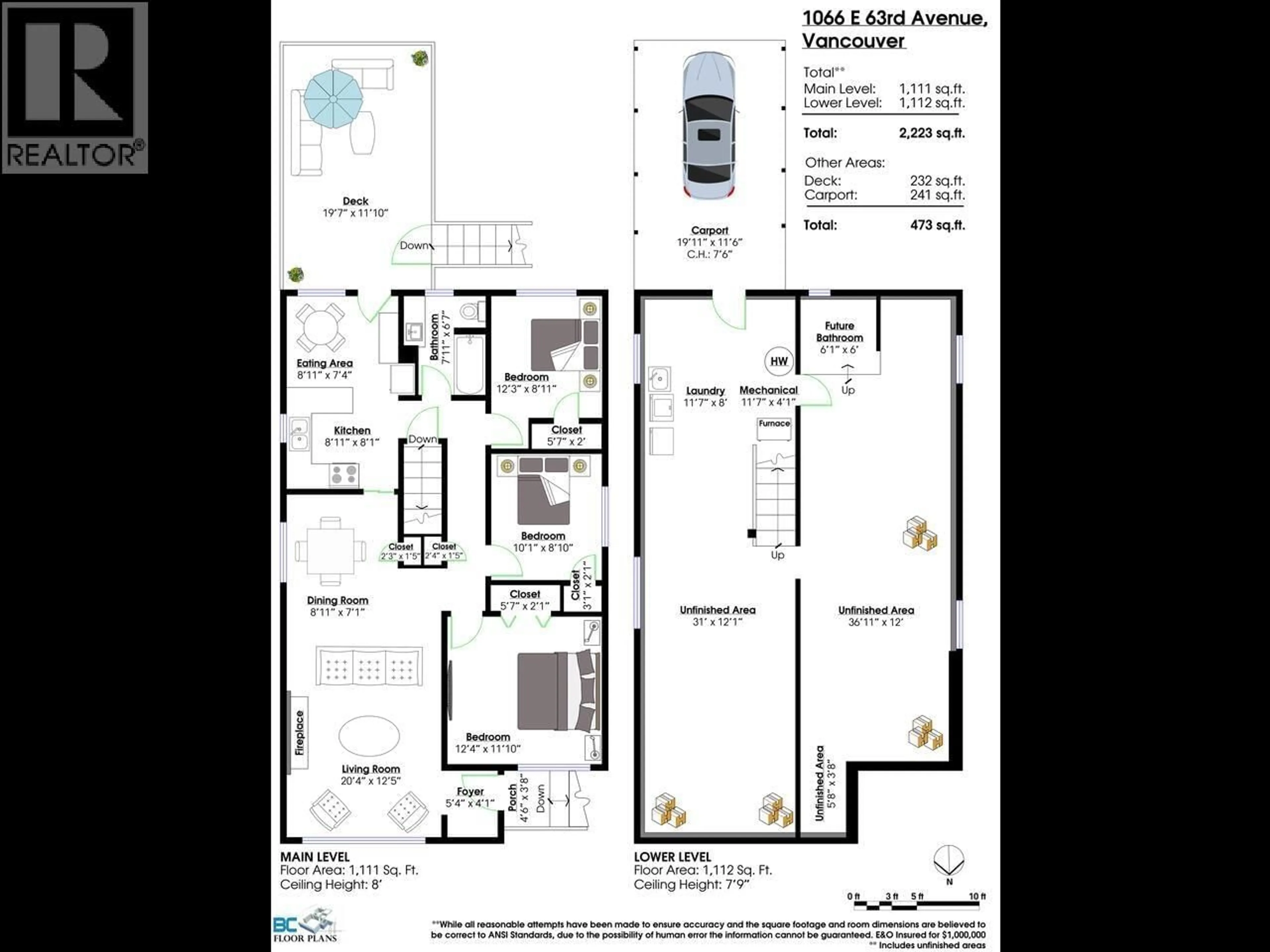 Floor plan for 1066 63RD AVENUE, Vancouver British Columbia V5X2L1