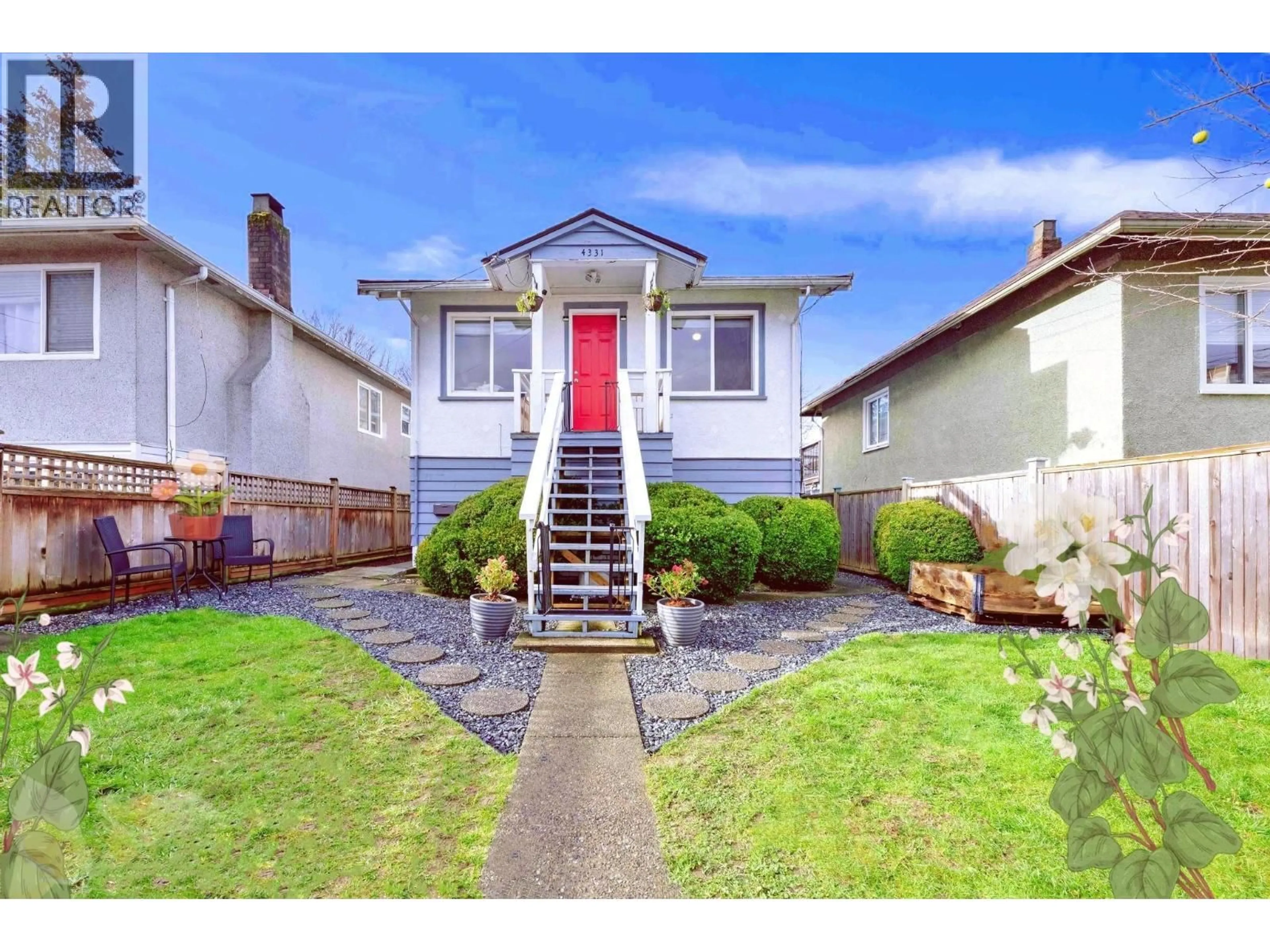 Home with vinyl exterior material, street for 4331 MILLER STREET, Vancouver British Columbia V5N4A1