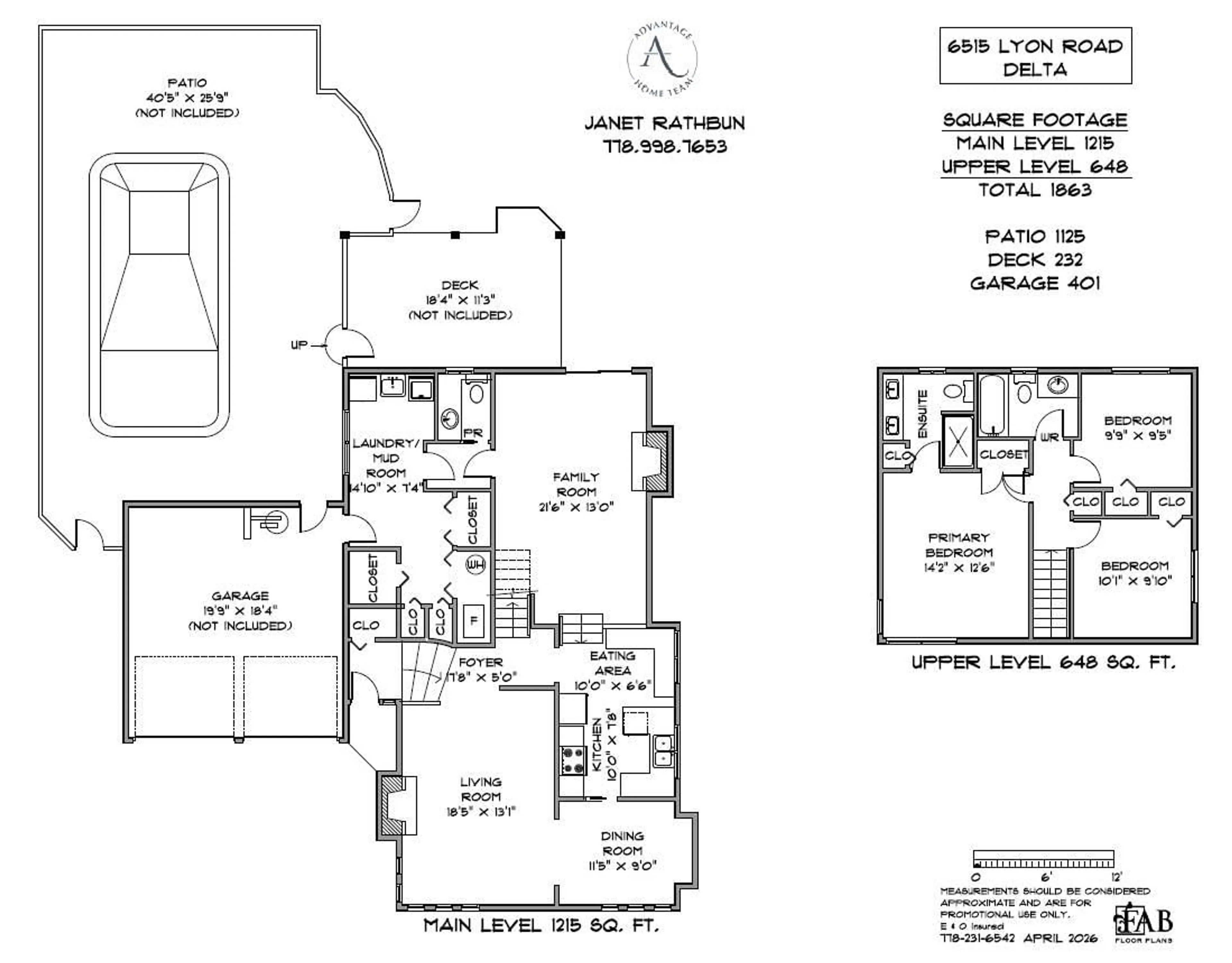 Floor plan for 6515 LYON ROAD, Delta British Columbia V4E1H6