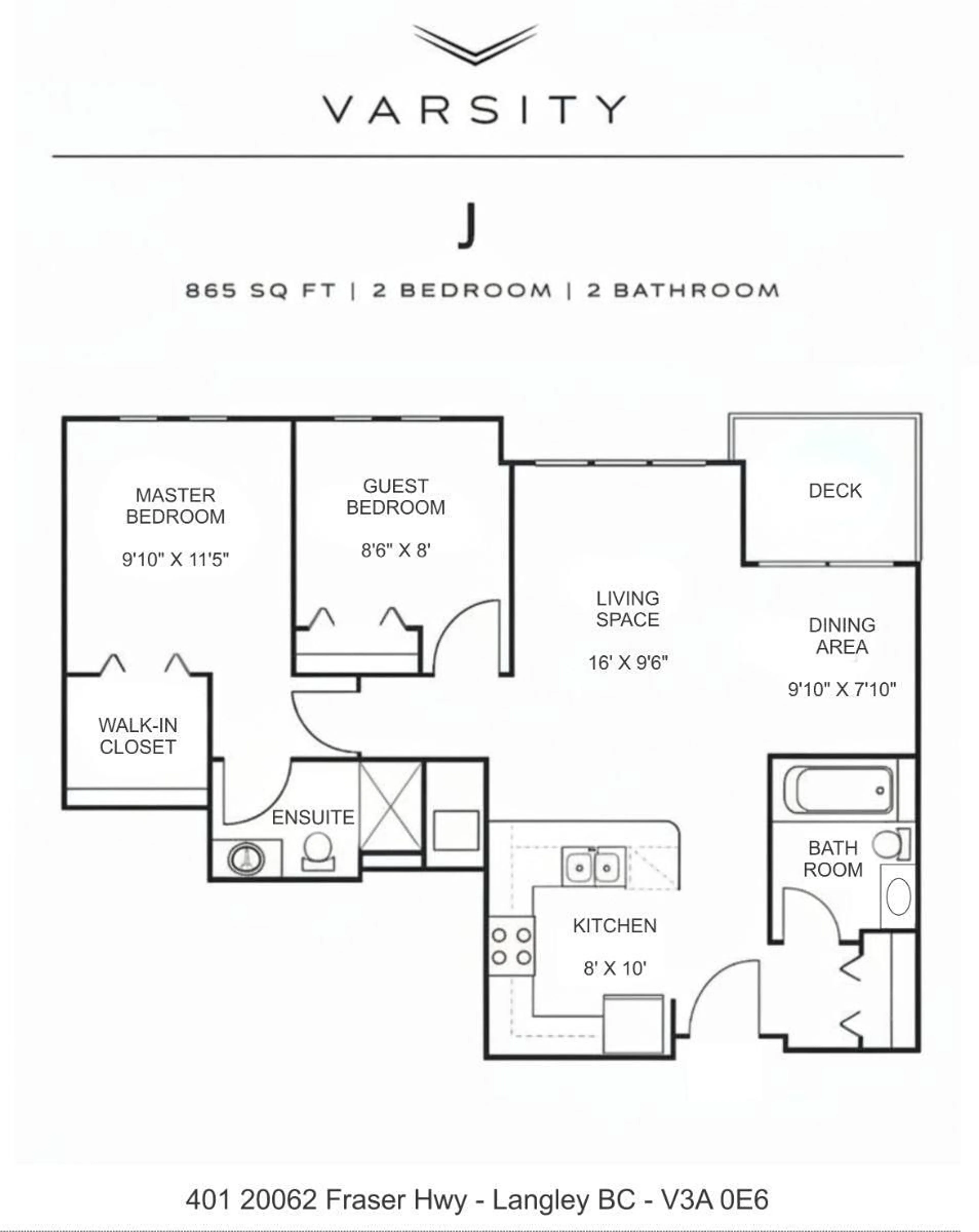 Floor plan for 401 - 20062 FRASER HIGHWAY, Langley British Columbia V3A0E6