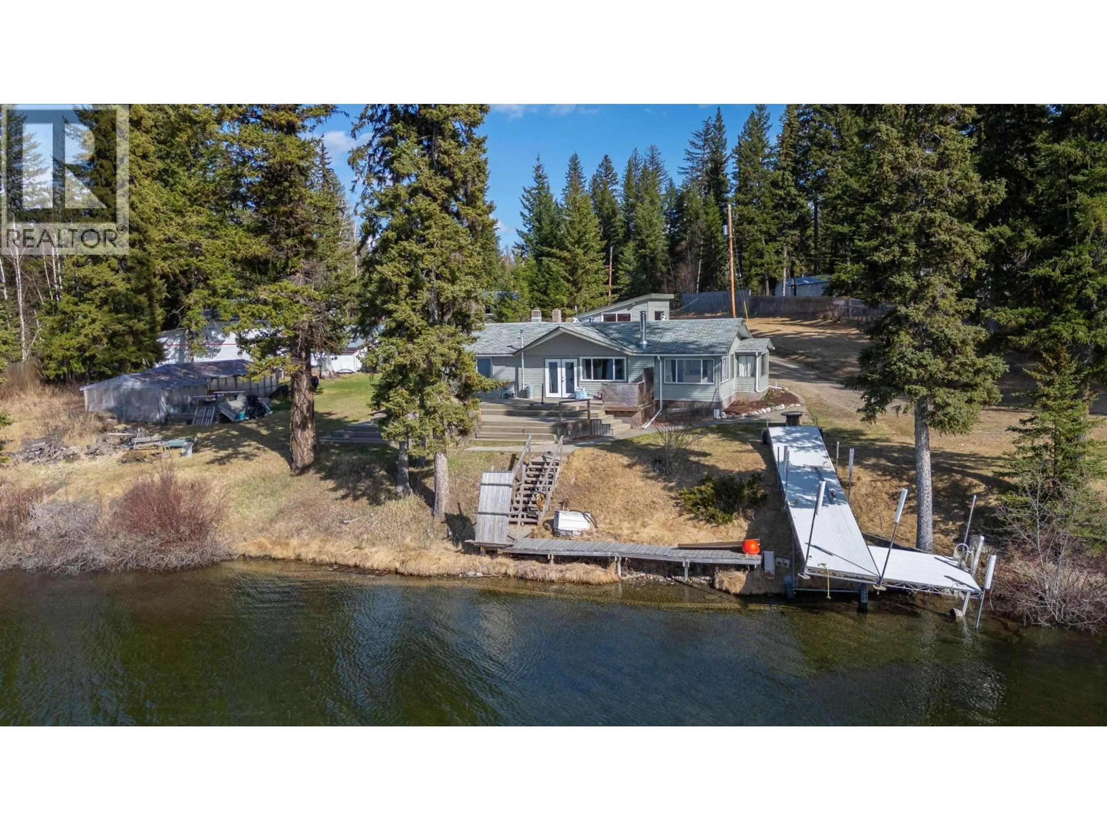 A pic from outside/outdoor area/front of a property/back of a property/a pic from drone, water/lake/river/ocean view for 6231 LYNES CREEK ROAD, Williams Lake British Columbia V2G4Z1