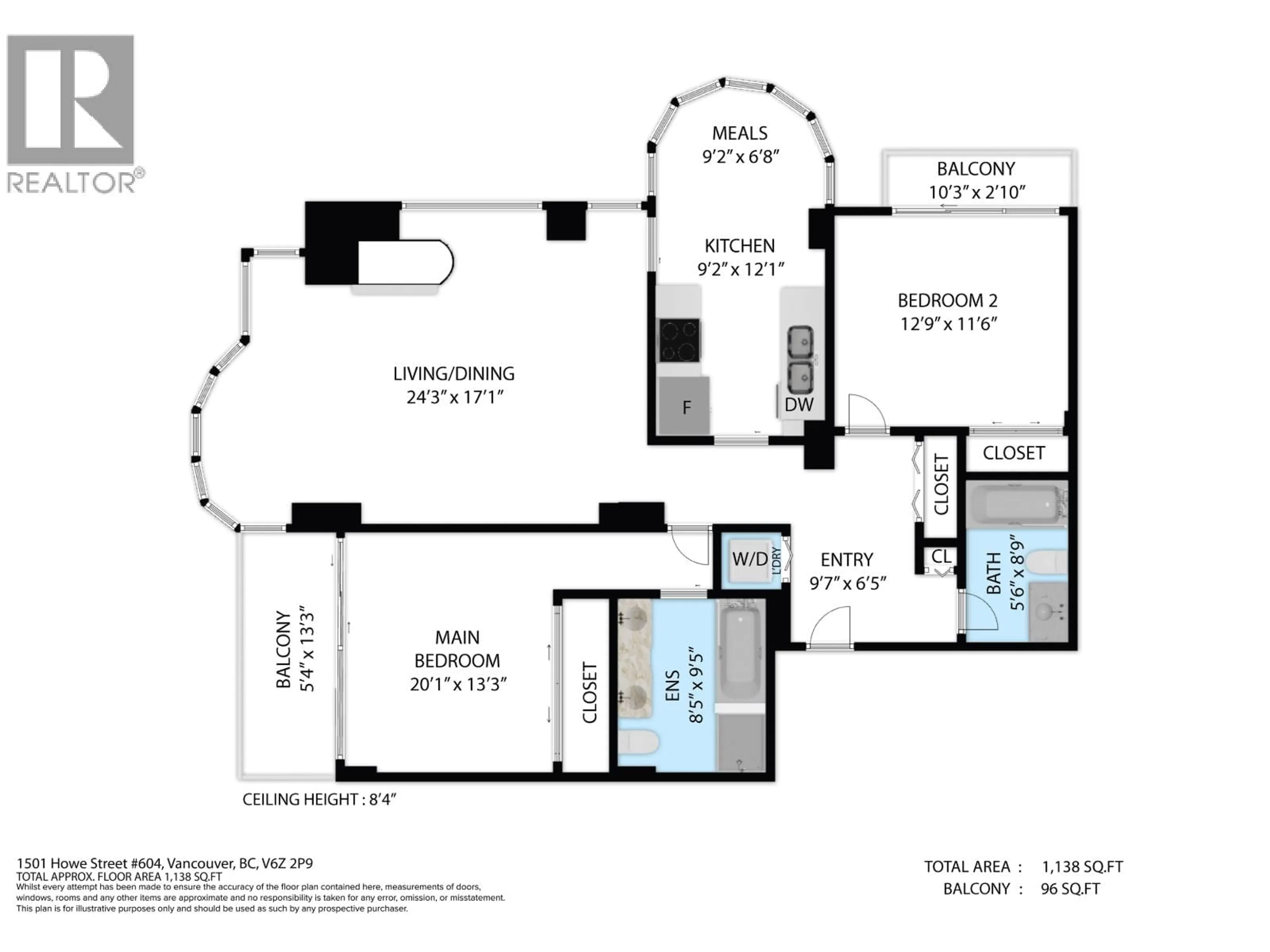 Floor plan for 604 - 1501 HOWE STREET, Vancouver British Columbia V6Z2P8