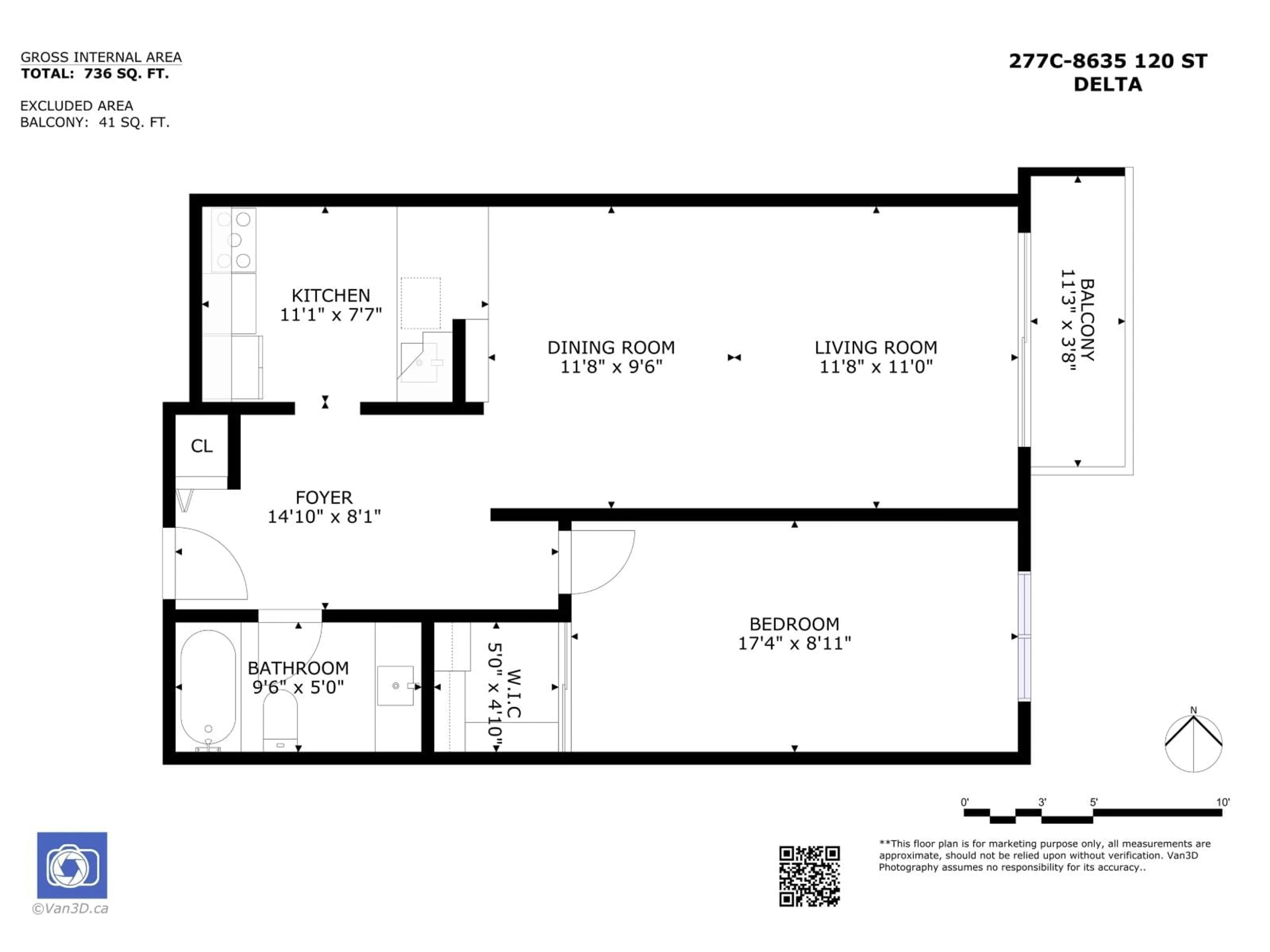 Floor plan for 277C - 8635 120 STREET, Delta British Columbia V4C6R5