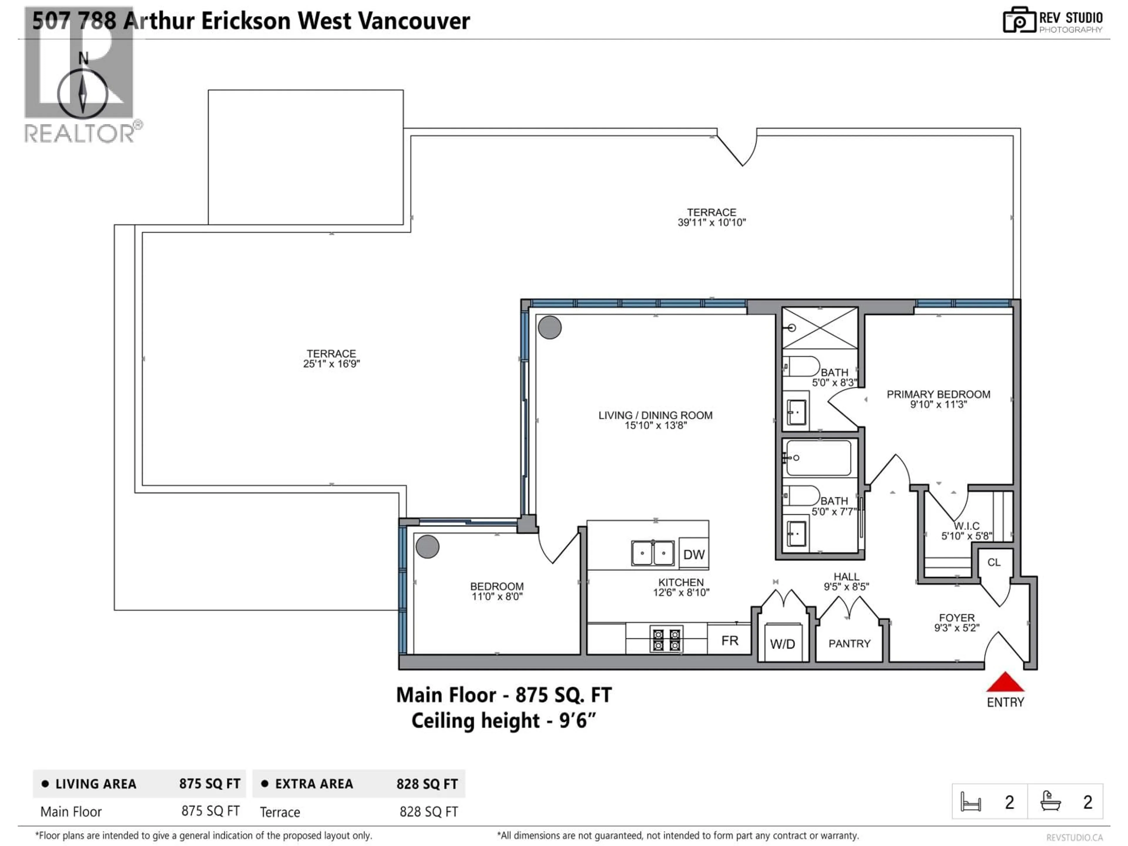 Floor plan for 507 - 788 ARTHUR ERICKSON PLACE, West Vancouver British Columbia V7T0B6