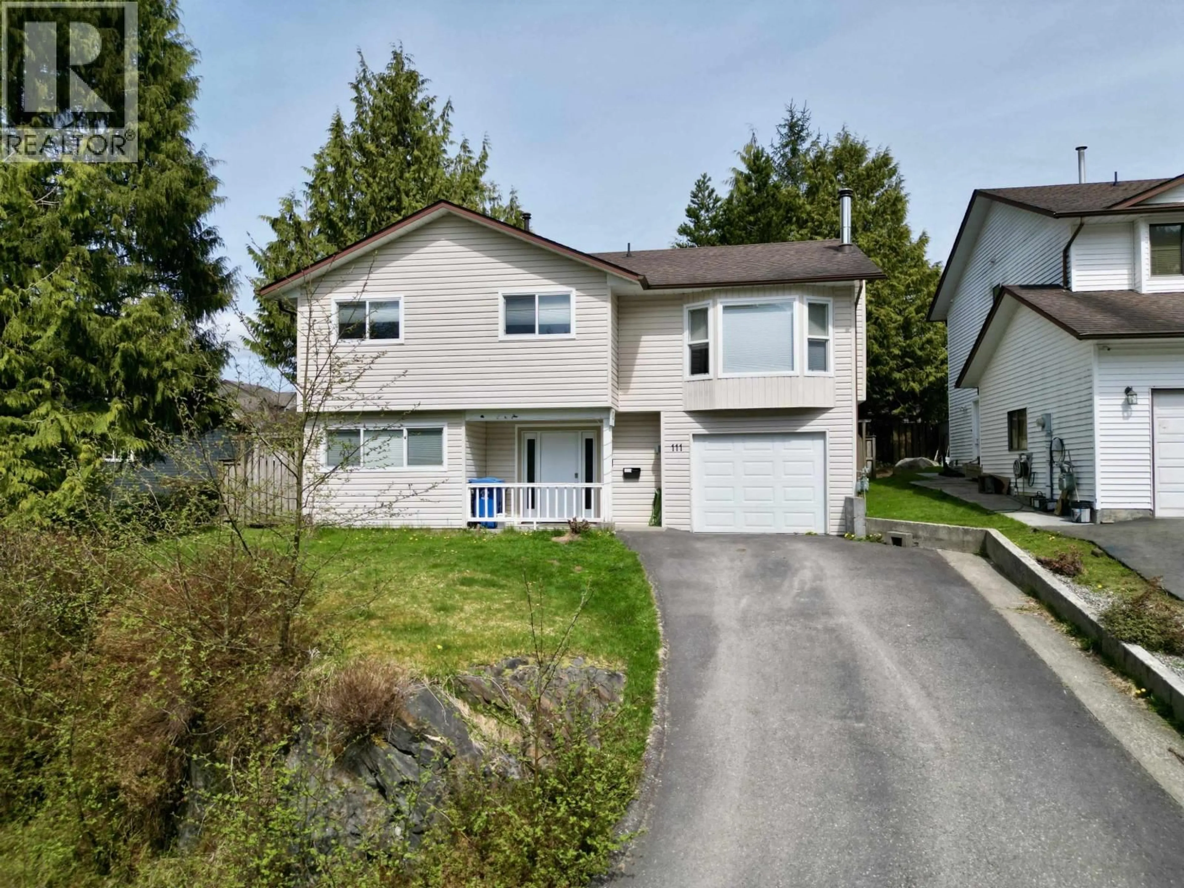 Home with vinyl exterior material, street for 111 MCRAE PLACE, Prince Rupert British Columbia V8J4L5