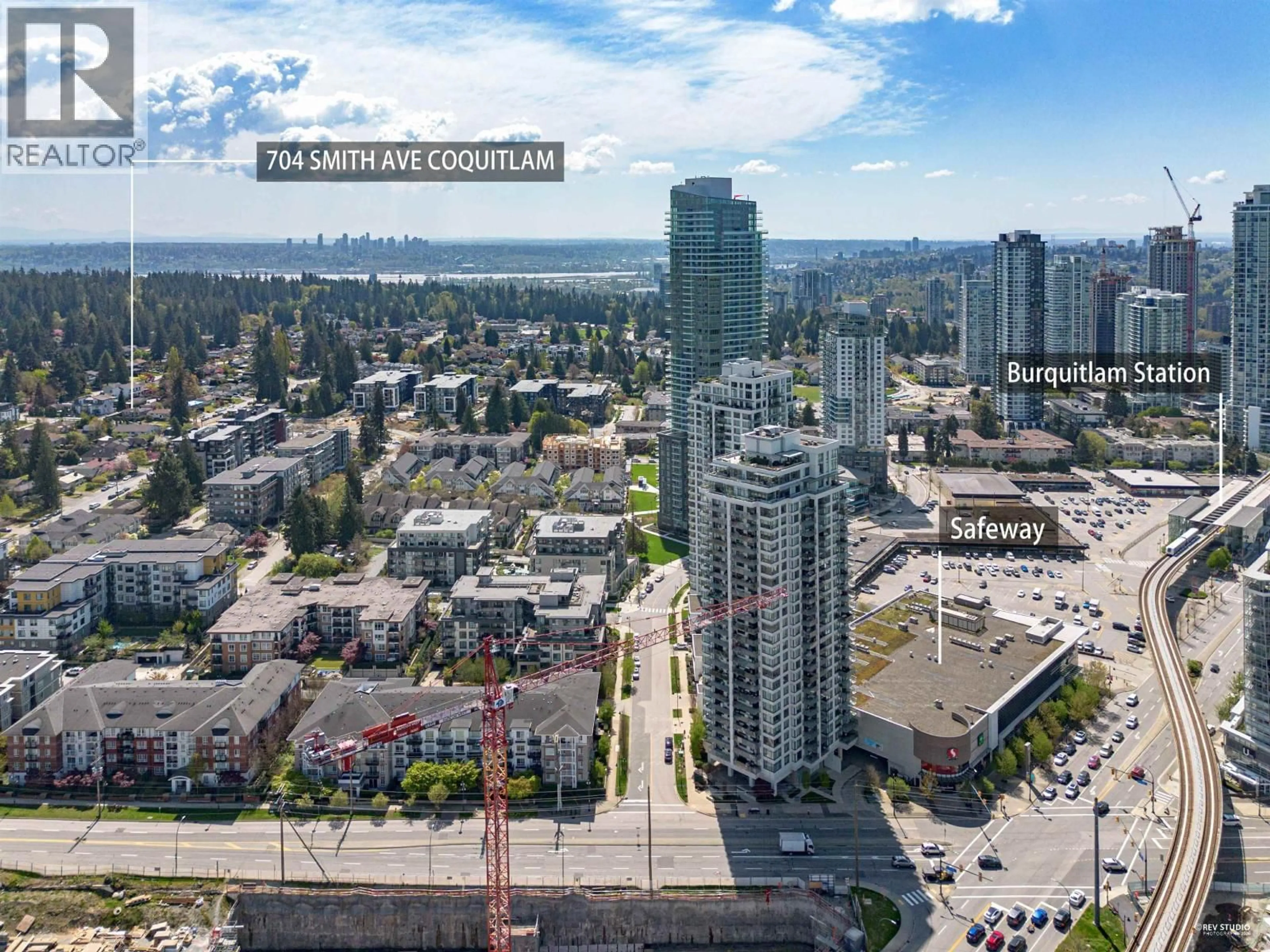 A pic from outside/outdoor area/front of a property/back of a property/a pic from drone, city buildings view from balcony for 704 SMITH AVENUE, Coquitlam British Columbia V3J2W7