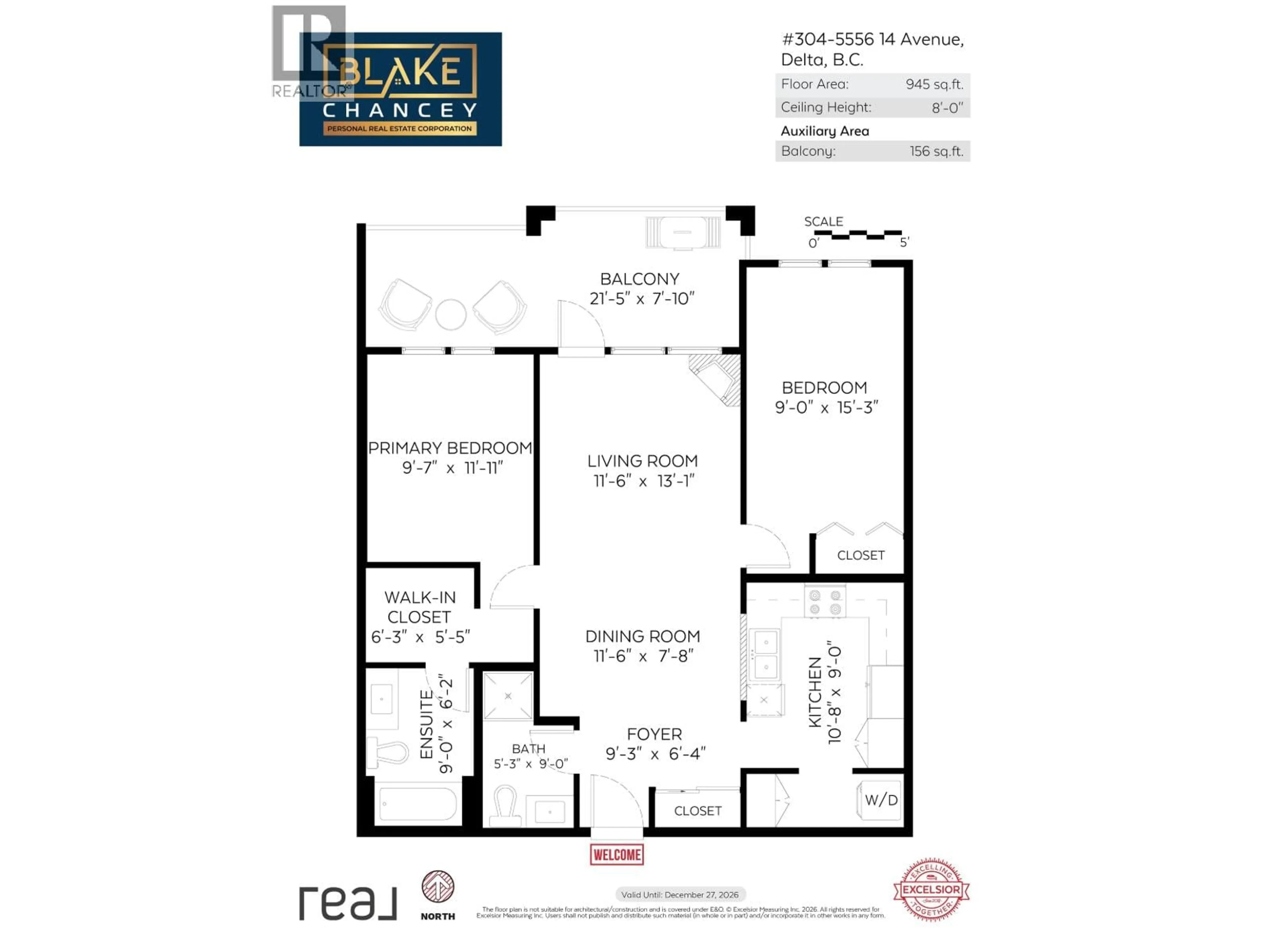 Floor plan for 304 - 5556 14 AVENUE, Delta British Columbia V4M4E7