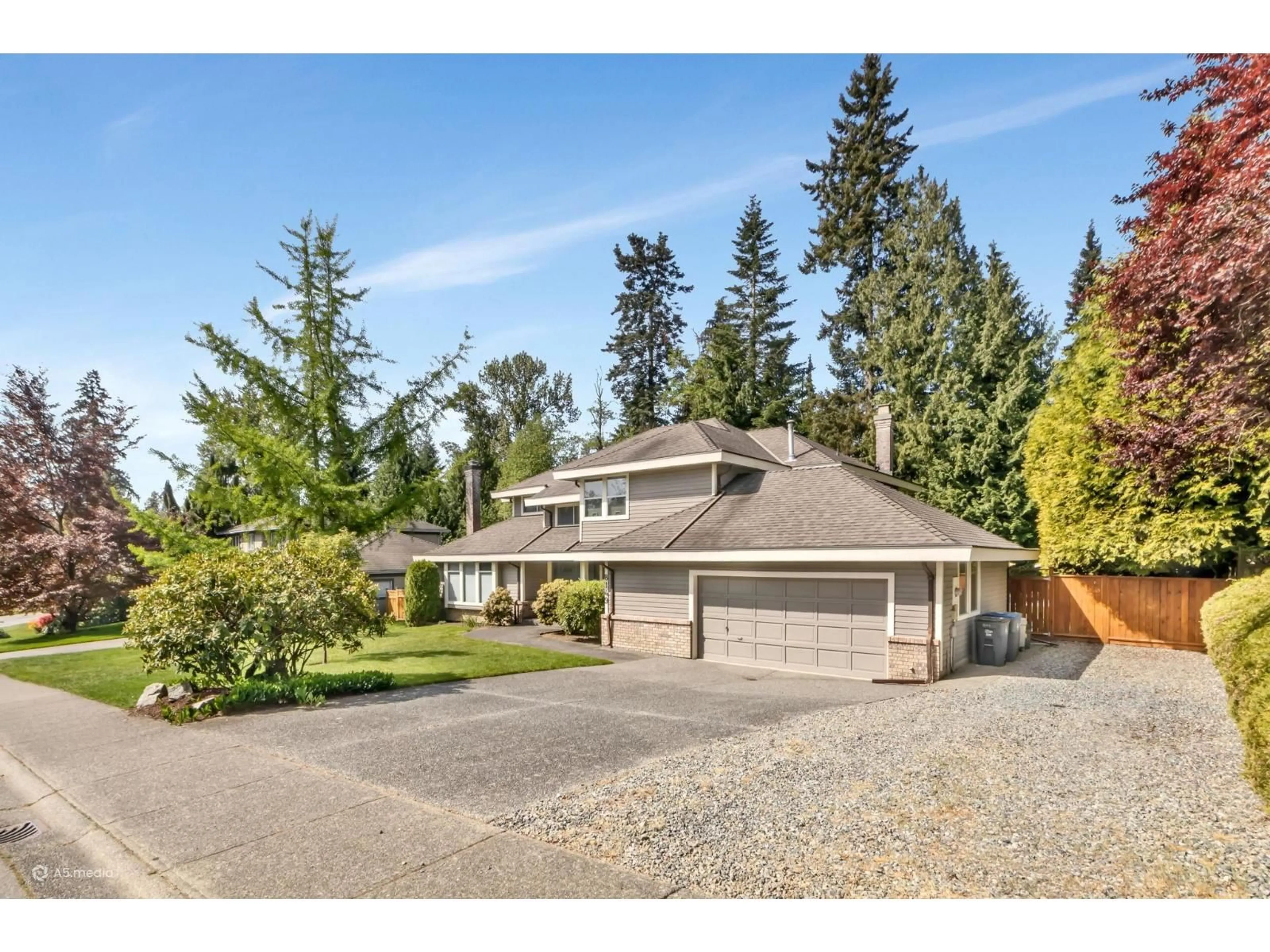 Home with vinyl exterior material, street for 8149 149 STREET, Surrey British Columbia V3S7H4