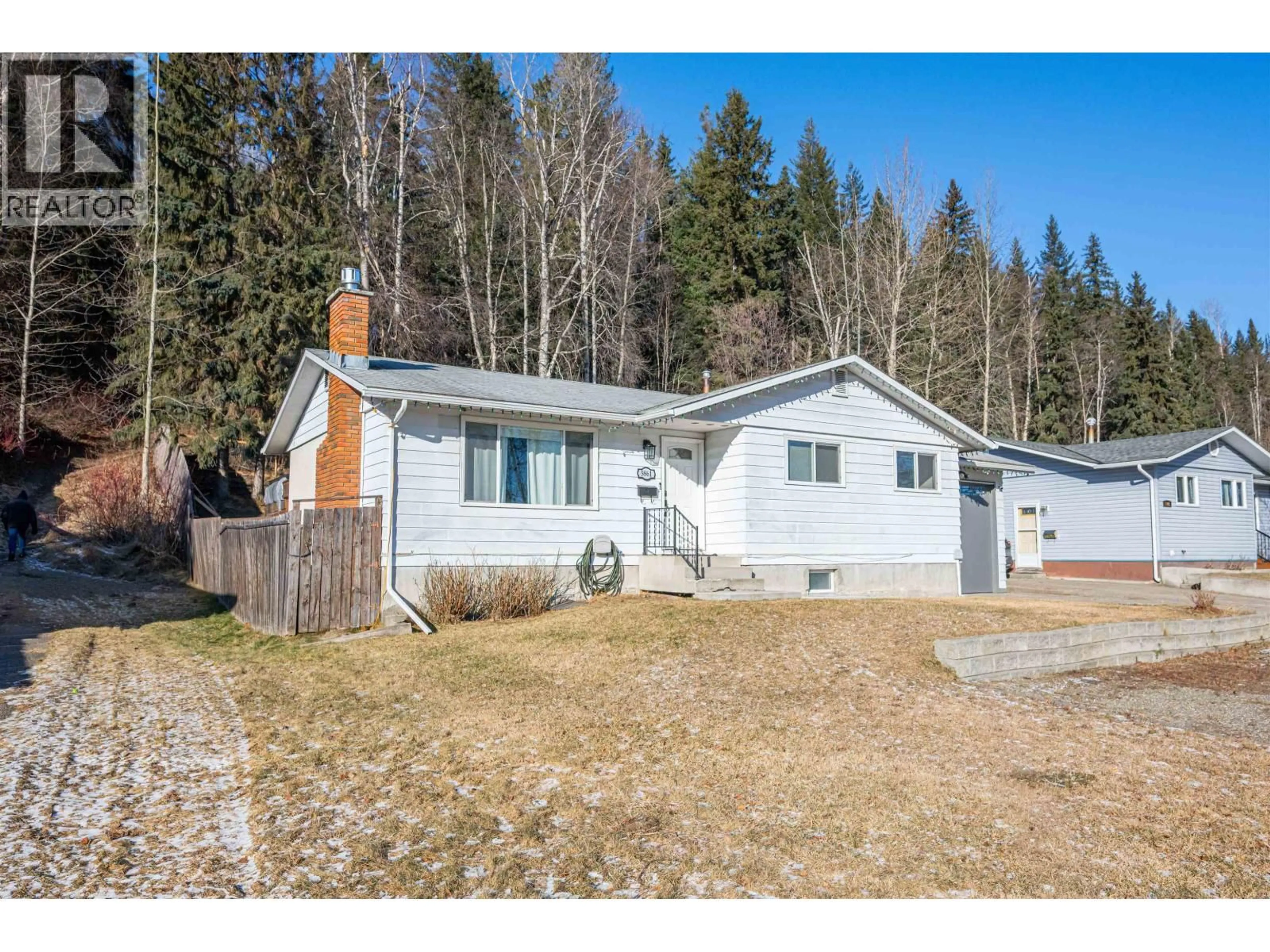 A pic from outside/outdoor area/front of a property/back of a property/a pic from drone, street for 5861 BROCK DRIVE, Prince George British Columbia V2N2E3