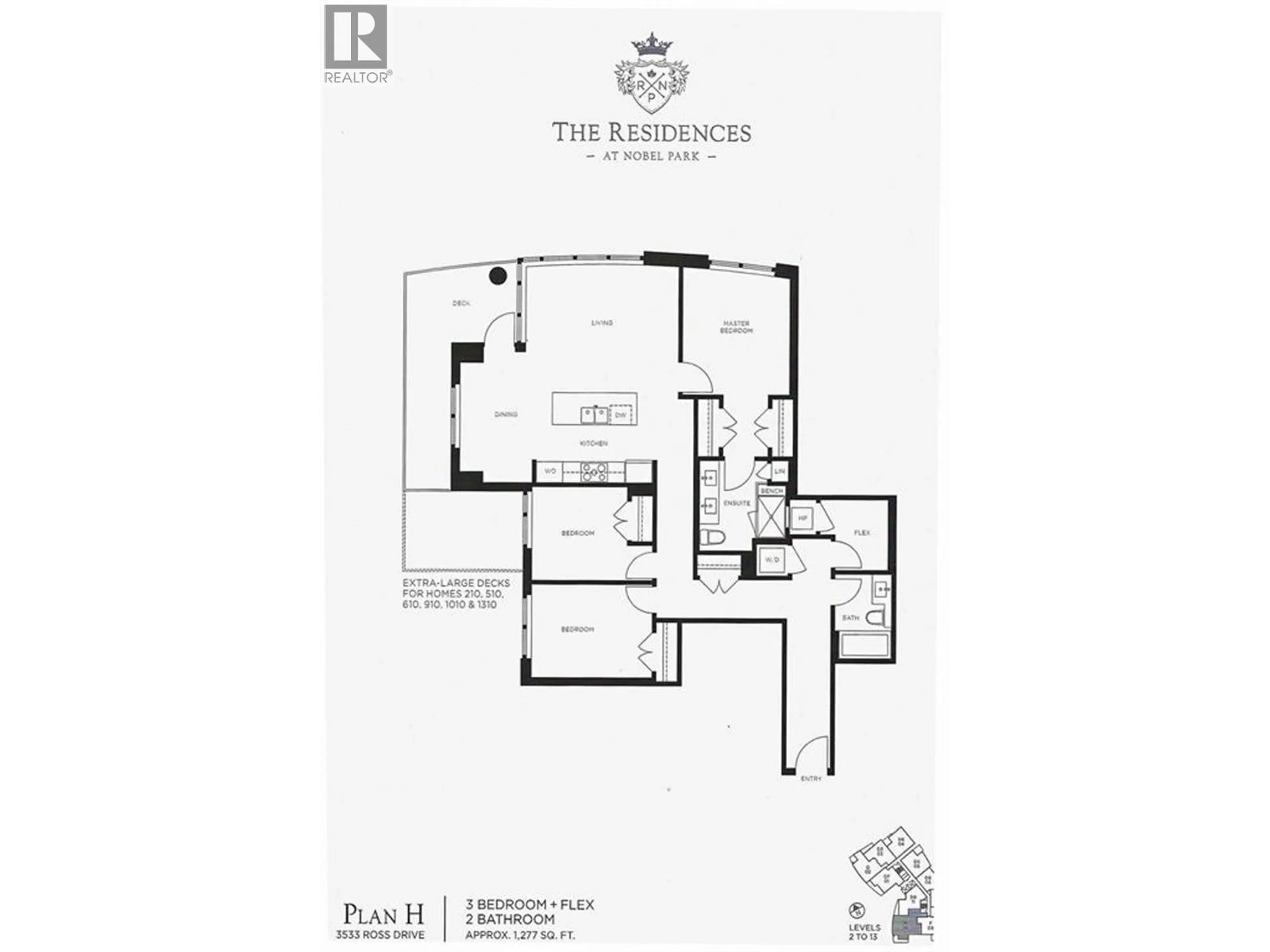 Floor plan for 1310 - 3533 ROSS DRIVE, Vancouver British Columbia V6S0L3