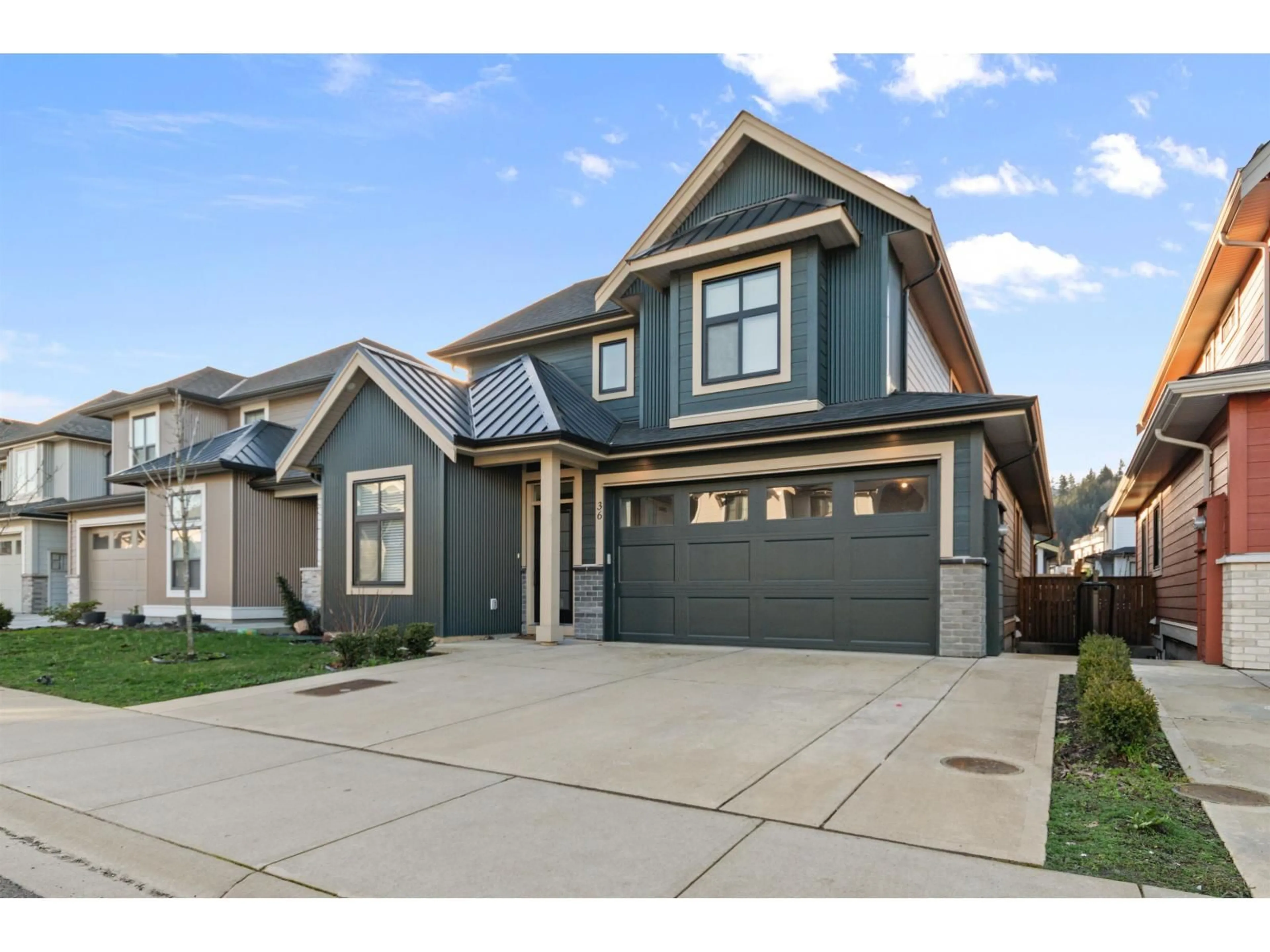 Home with brick exterior material, street for 36 - 46211 PROMONTORY ROAD, Chilliwack British Columbia V2R6E4