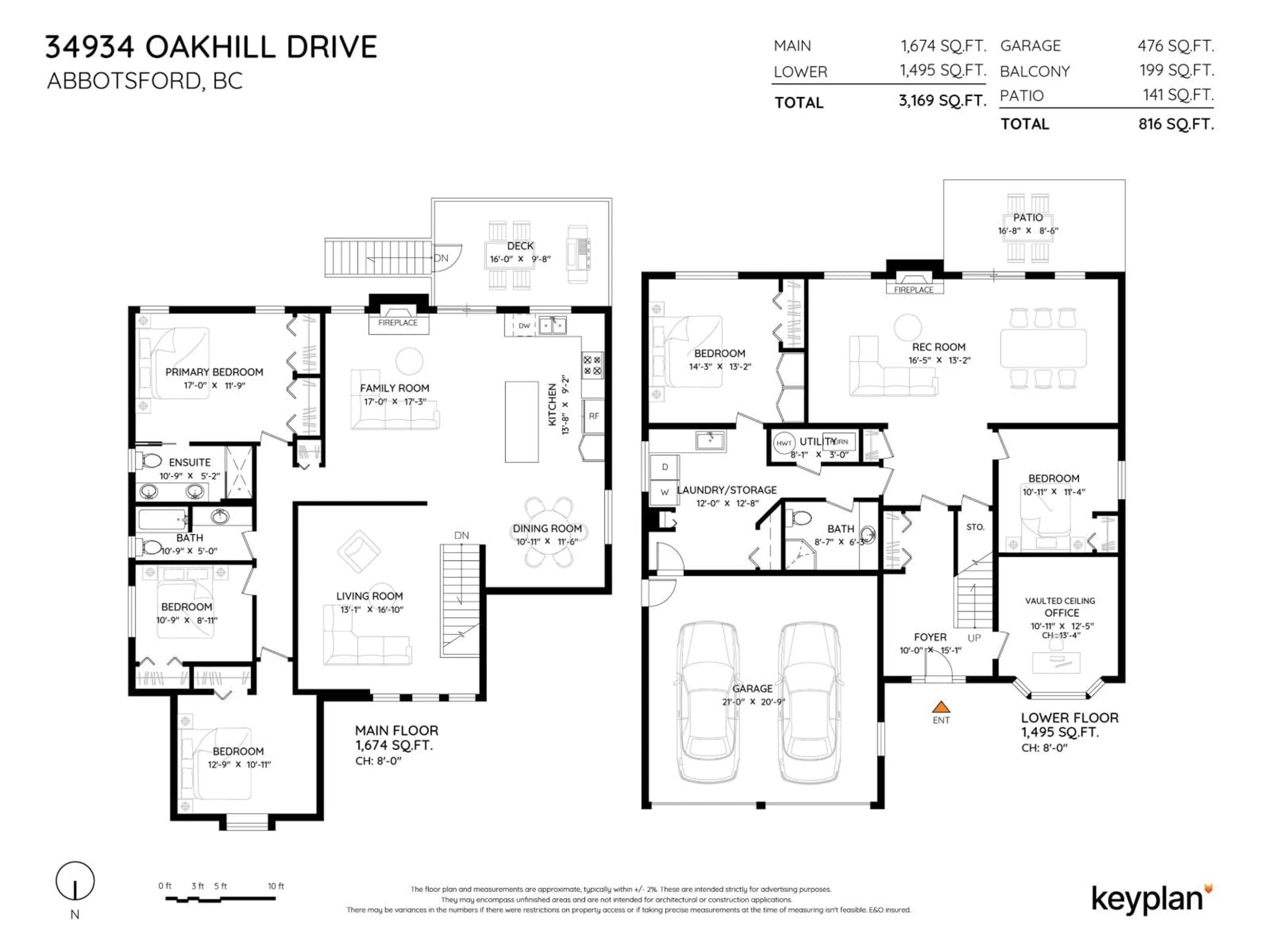 Floor plan for 34934 OAKHILL DRIVE, Abbotsford British Columbia V2S7R3