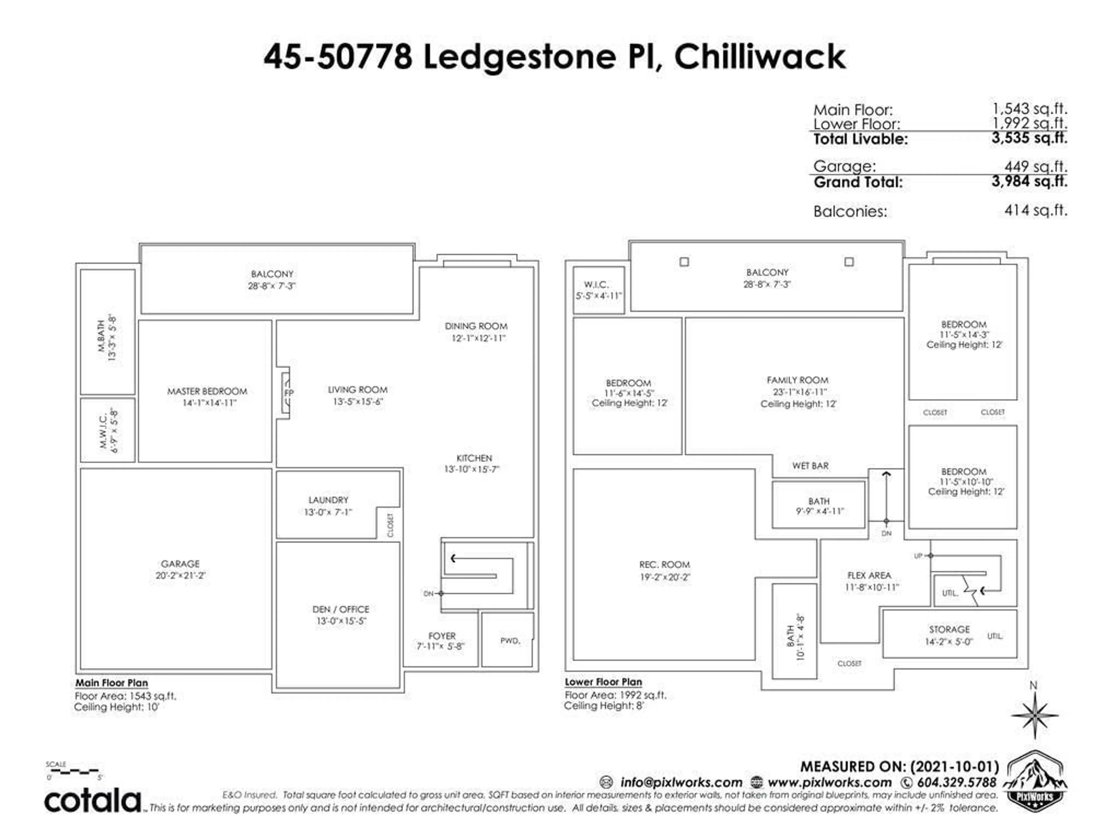 Floor plan for 45 - 50778 LEDGESTONE PLACE, Chilliwack British Columbia V2P0E7