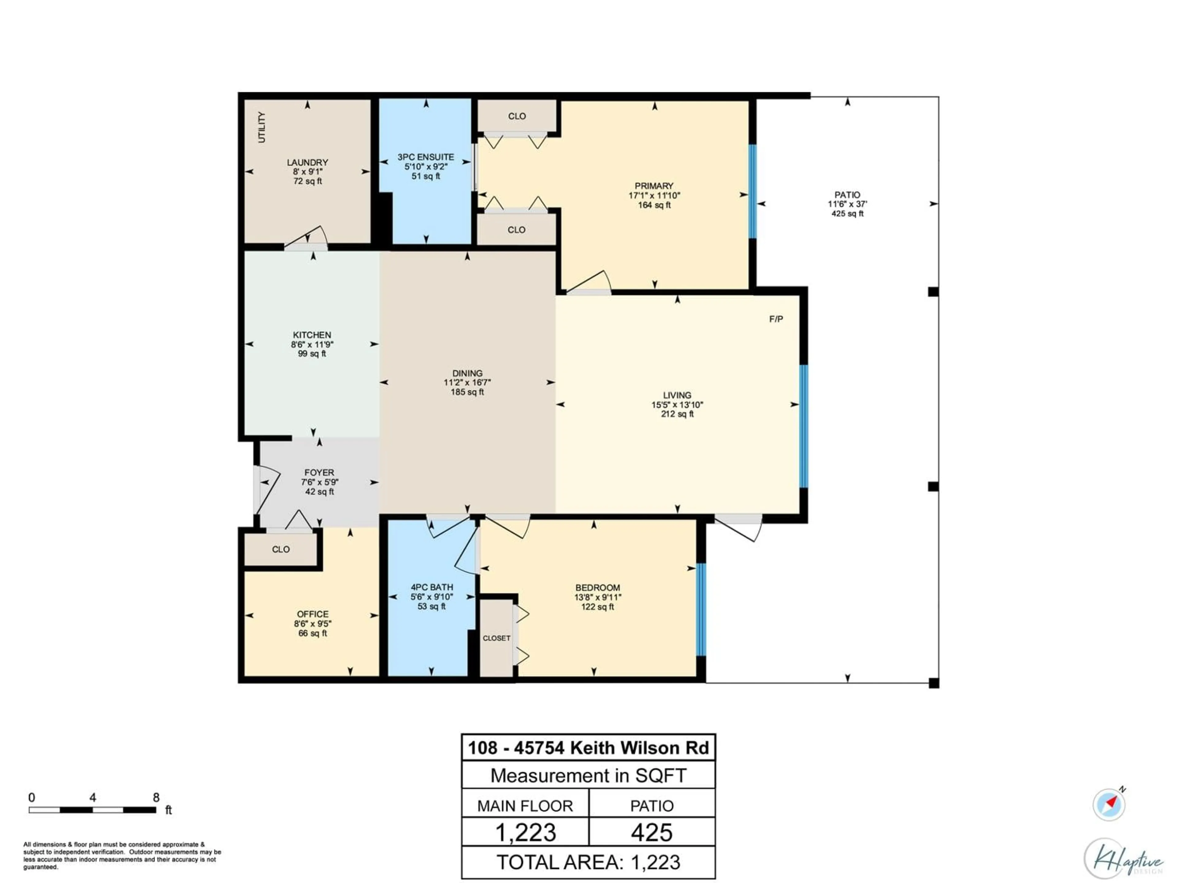 Floor plan for 108 - 45754 KEITH WILSON ROAD, Chilliwack British Columbia V2R6A9