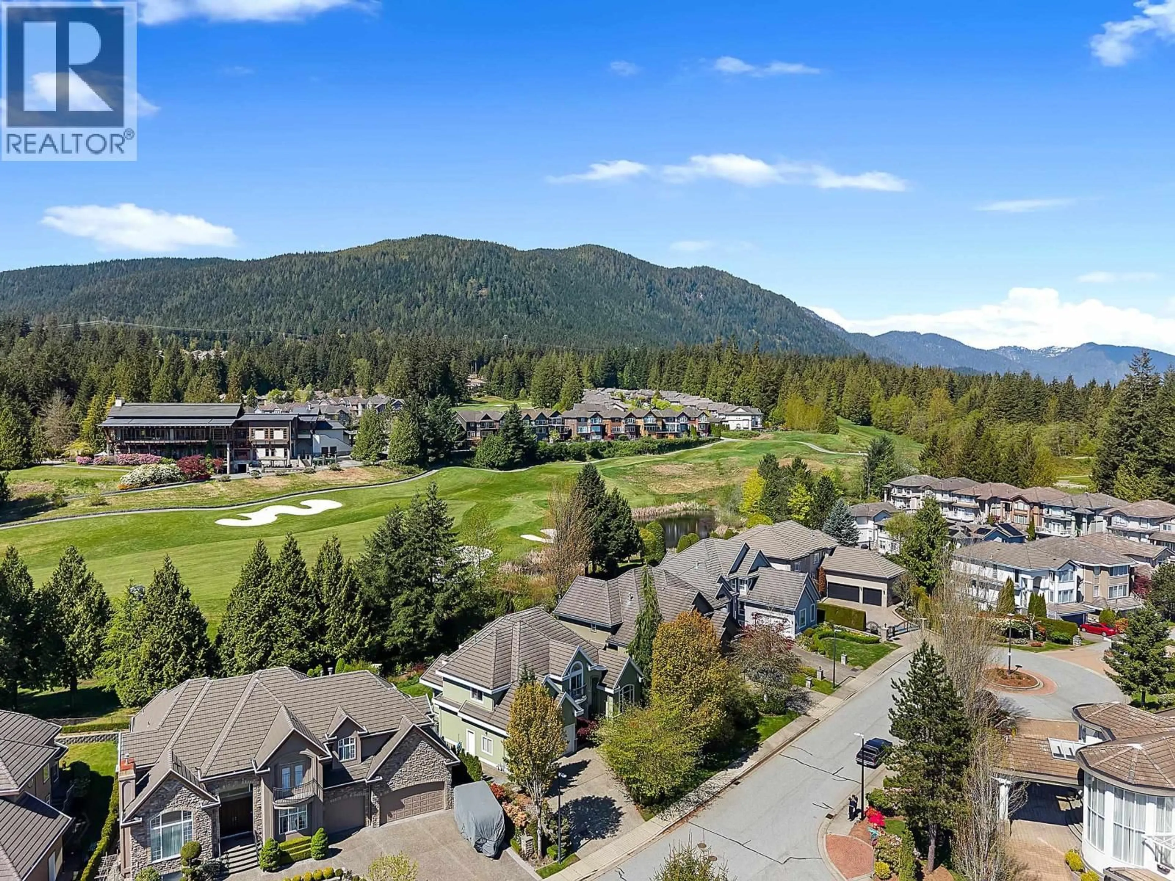 A pic from outside/outdoor area/front of a property/back of a property/a pic from drone, mountain view for 1756 HAMPTON DRIVE, Coquitlam British Columbia V3E3E1