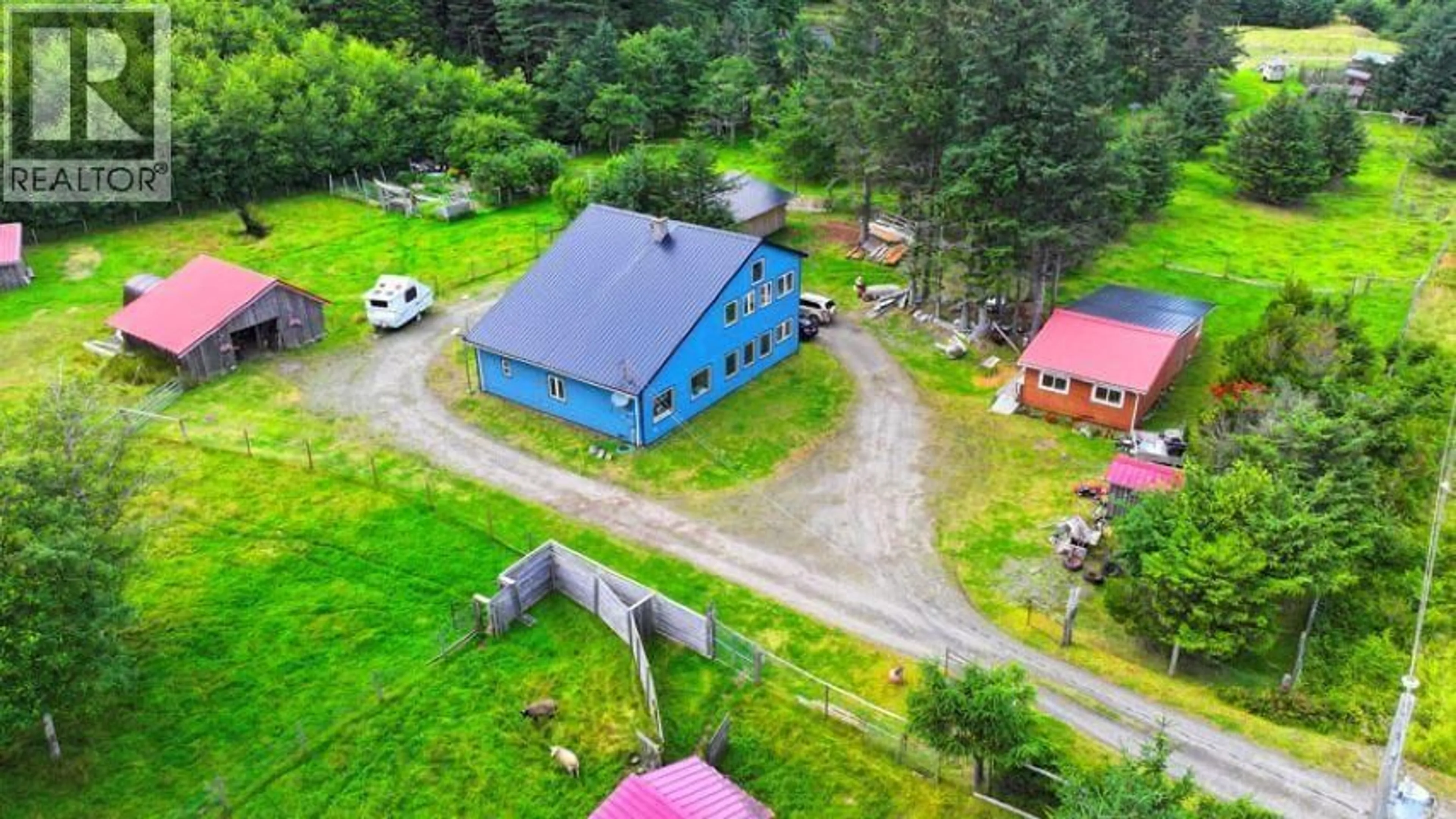 A pic from outside/outdoor area/front of a property/back of a property/a pic from drone, building for 31757 16 HIGHWAY, Daajing Giids Rural British Columbia V0T1Y0