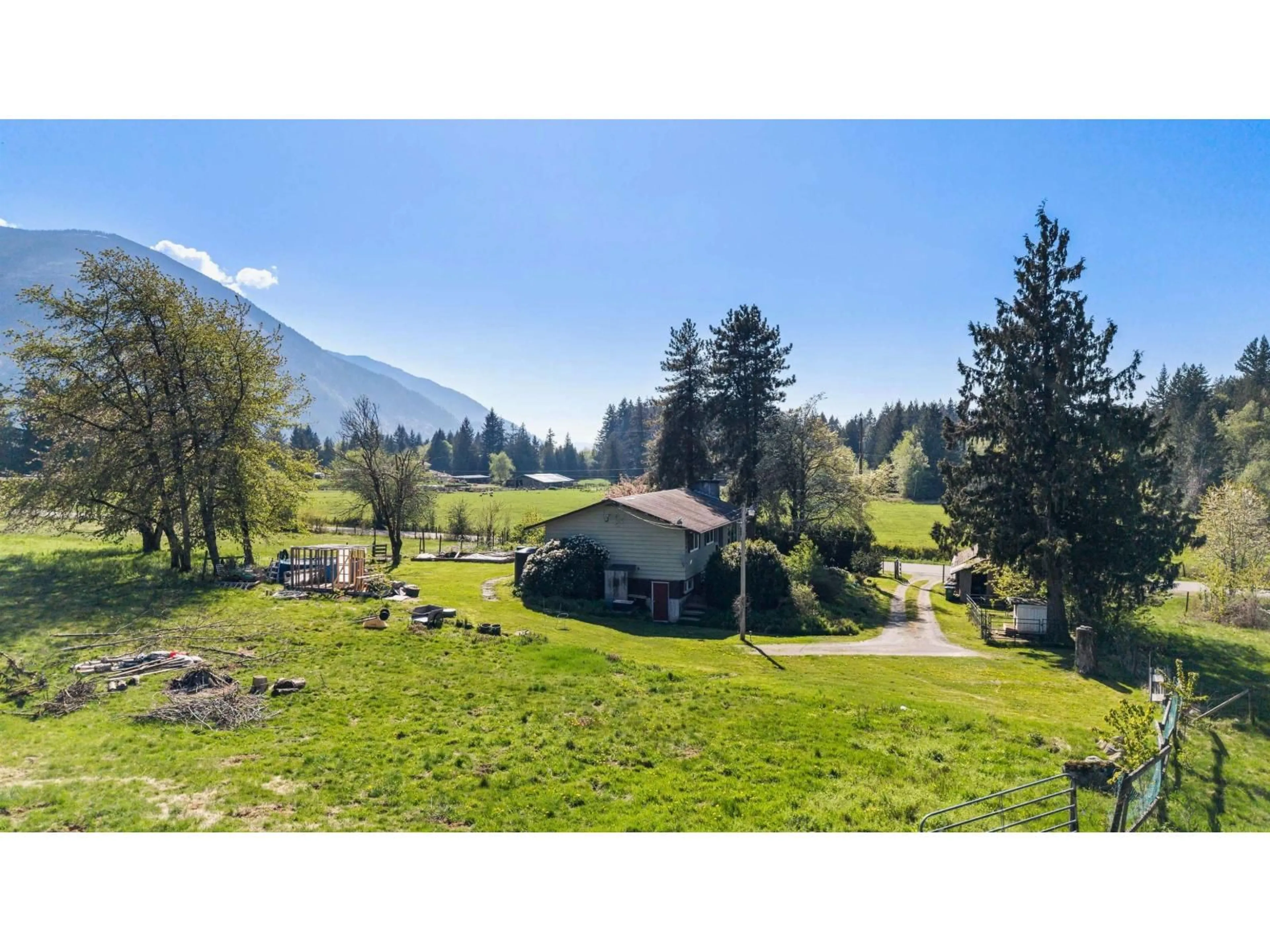A pic from outside/outdoor area/front of a property/back of a property/a pic from drone, mountain view for 4888 HALEY ROAD, Ryder Lake British Columbia V4Z1G1