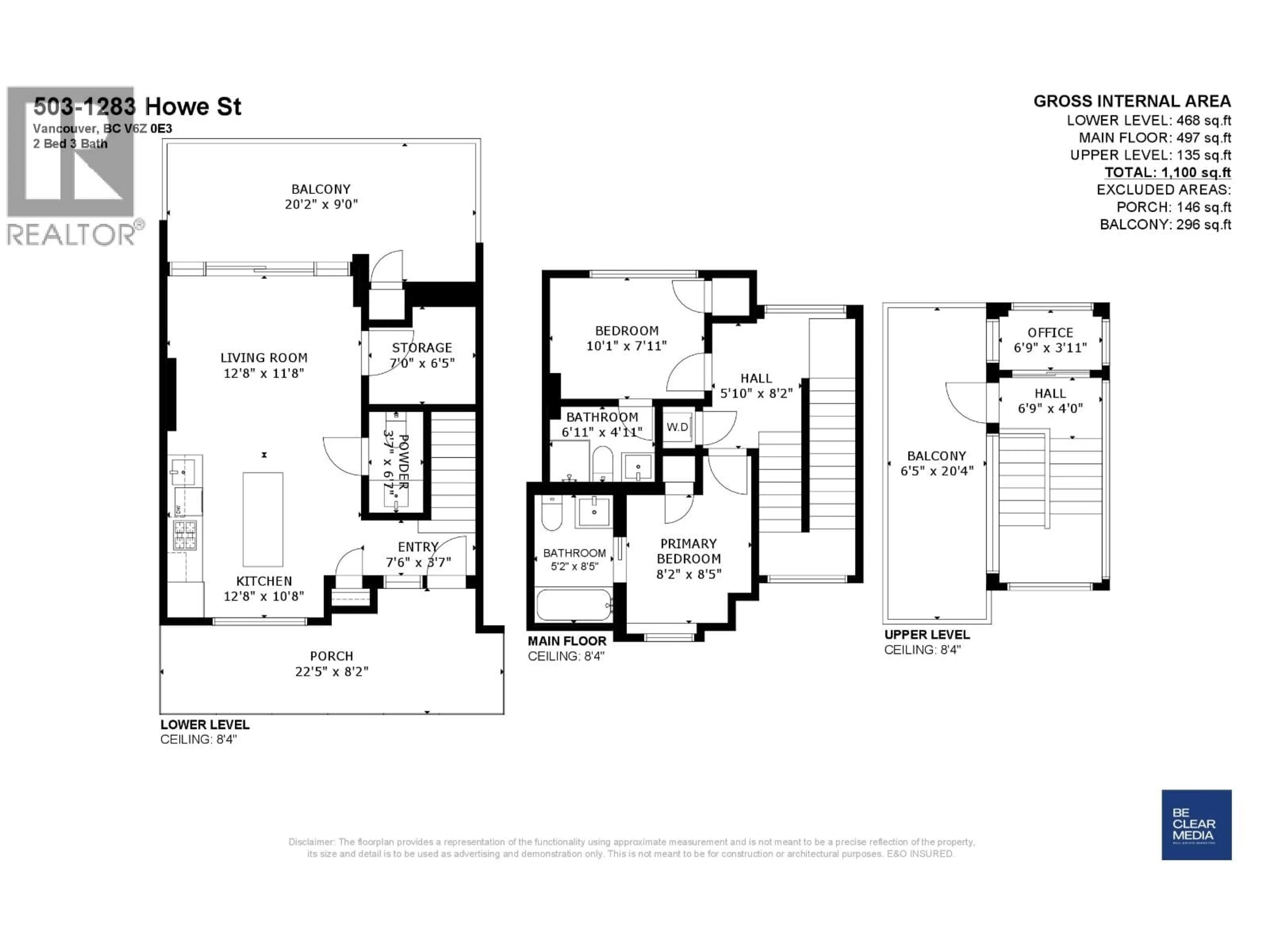 Floor plan for 503 - 1283 HOWE STREET, Vancouver British Columbia V6Z0E3