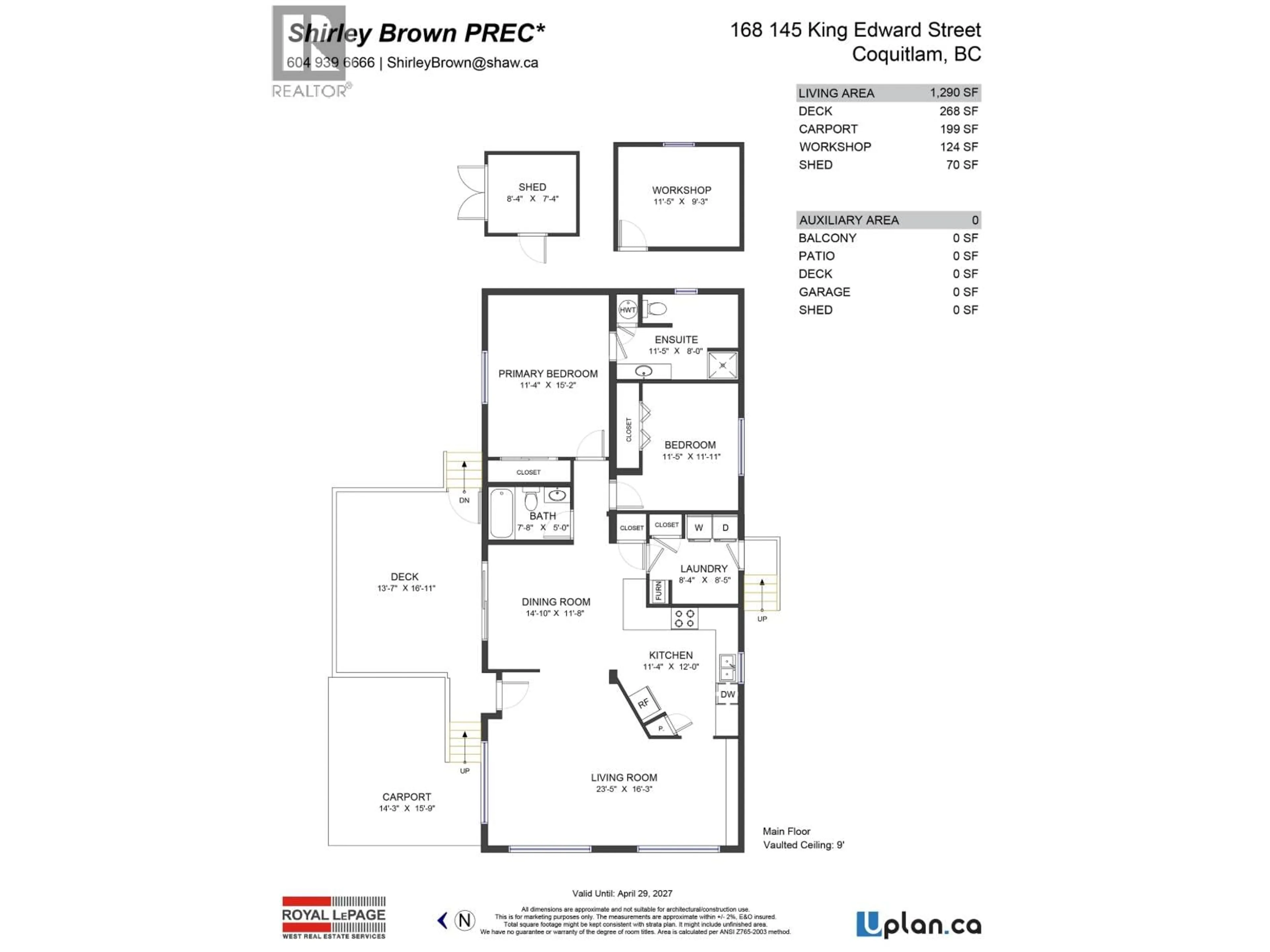 Floor plan for 168 - 145 KING EDWARD STREET, Coquitlam British Columbia V3K5M6