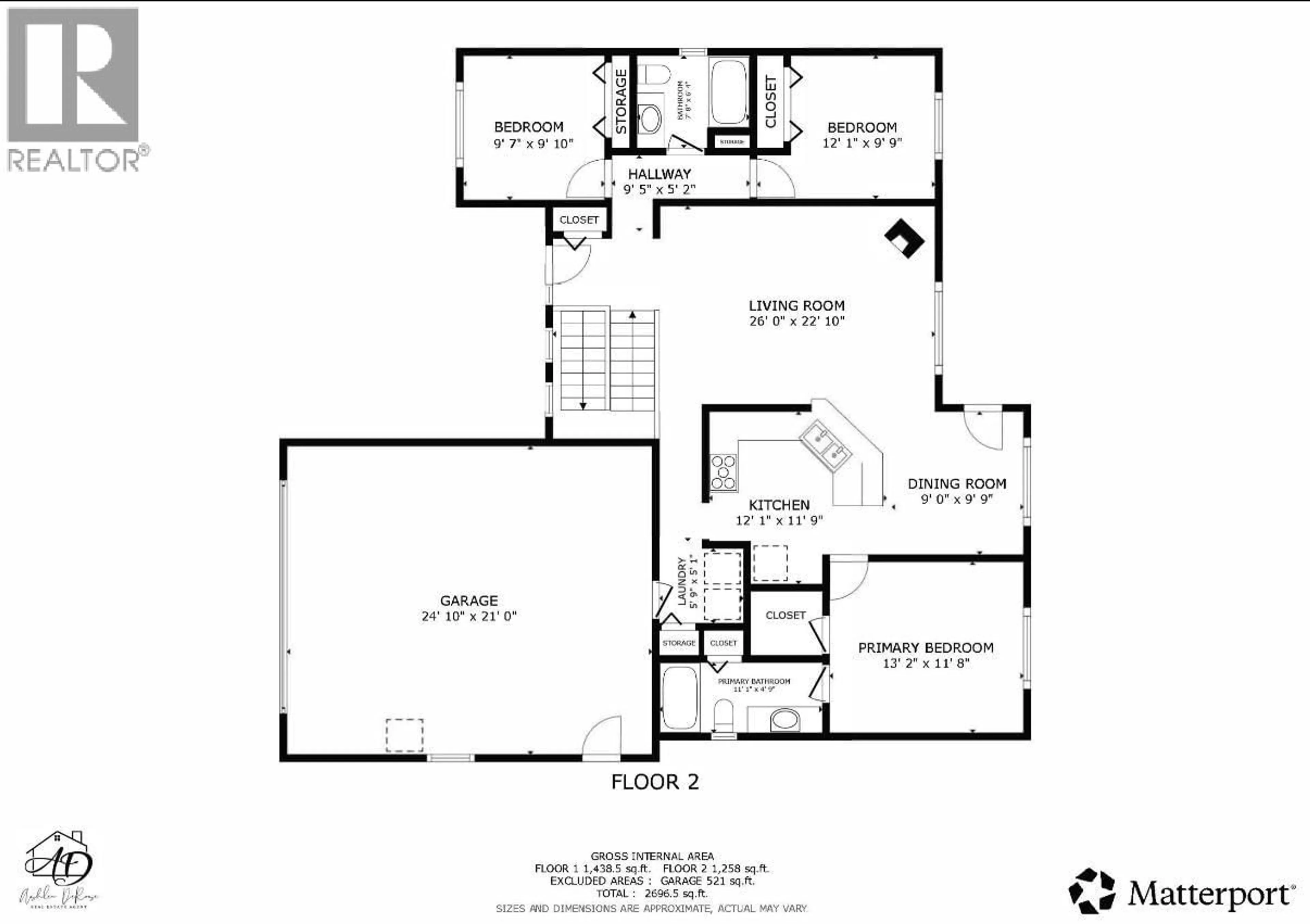 Floor plan for 9919 112 AVENUE, Fort St. John British Columbia V1J2W4