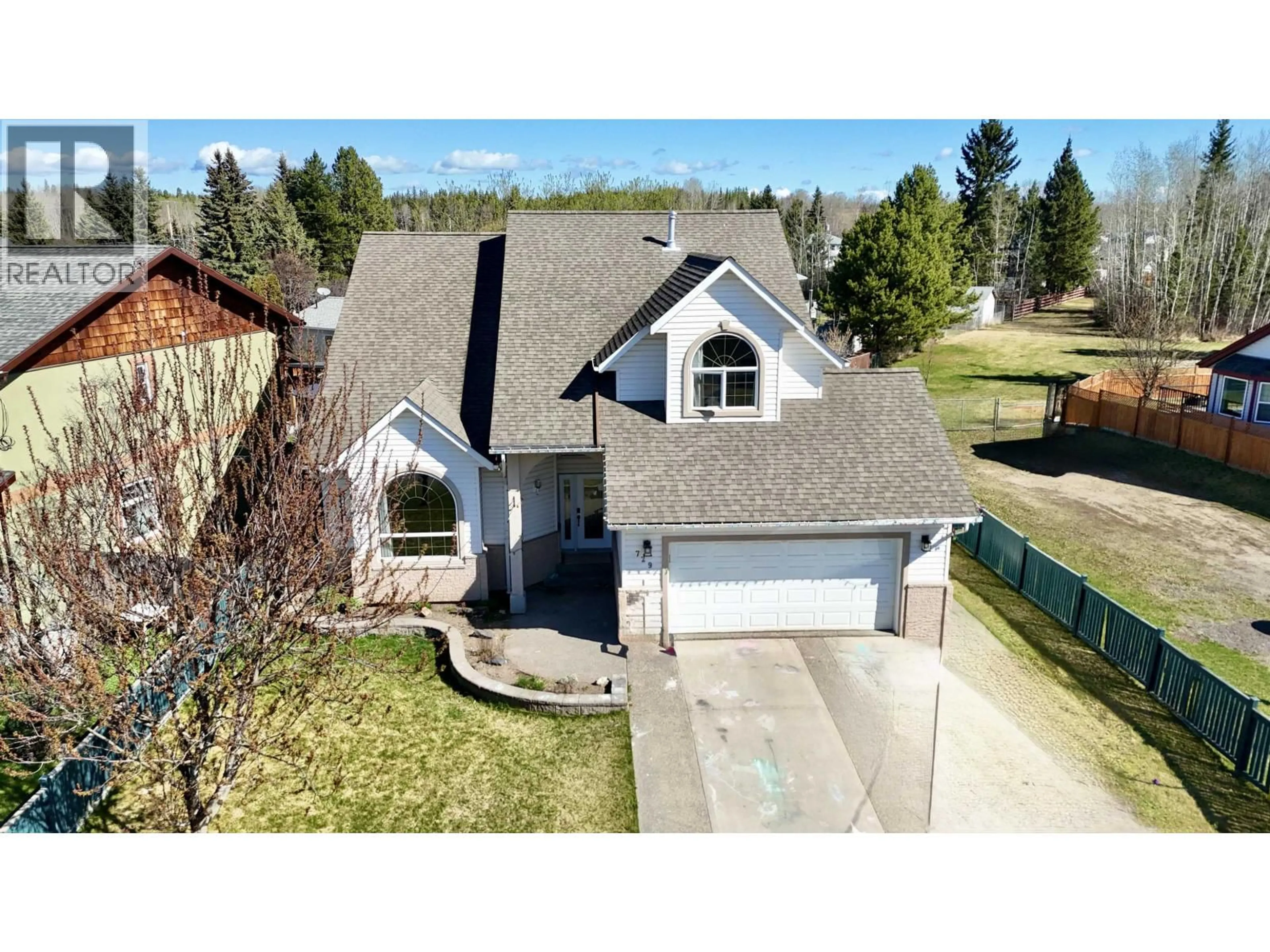 A pic from outside/outdoor area/front of a property/back of a property/a pic from drone, street for 729 SANDY BEACH ROAD, Vanderhoof British Columbia V0J3A0