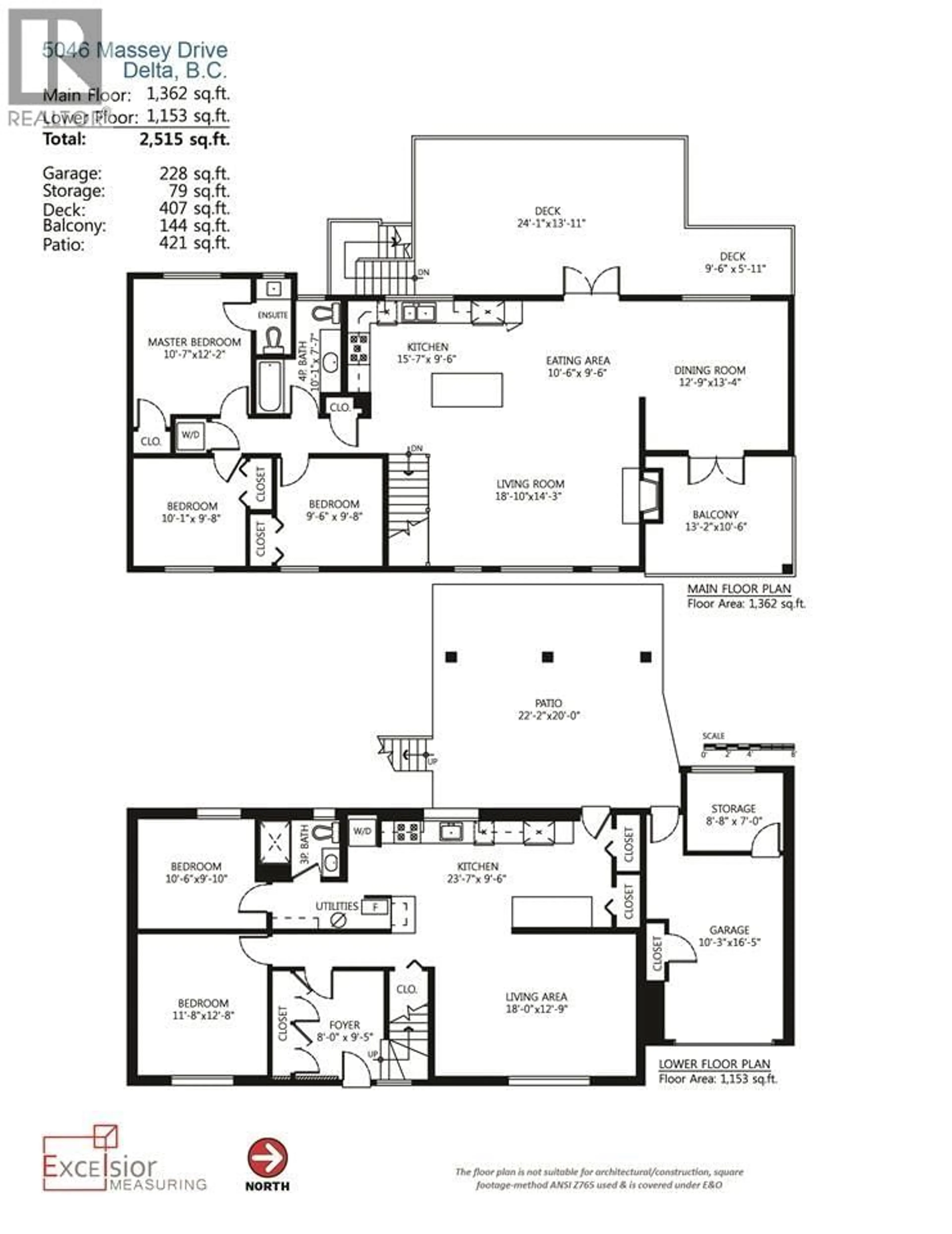 Floor plan for 5046 MASSEY DRIVE, Delta British Columbia V4K1B5