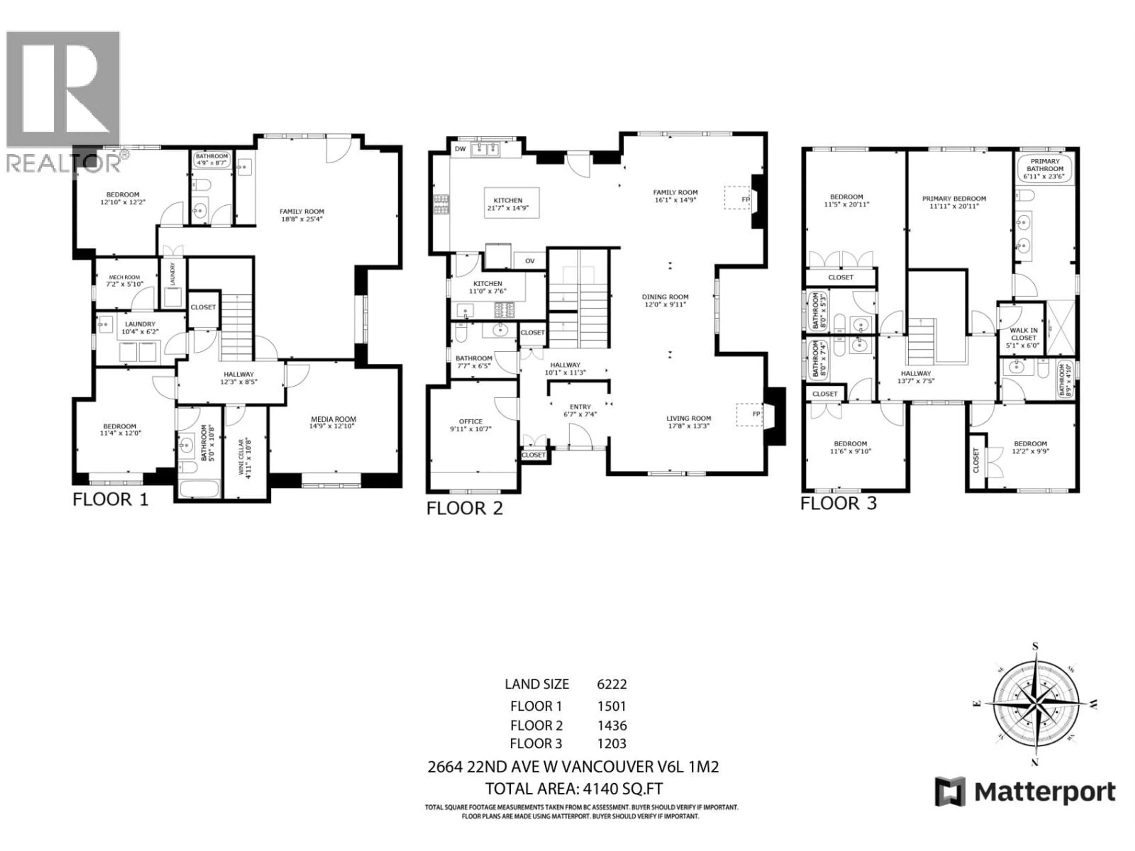 Floor plan for 2664 22 AVENUE, Vancouver British Columbia V6L1M2