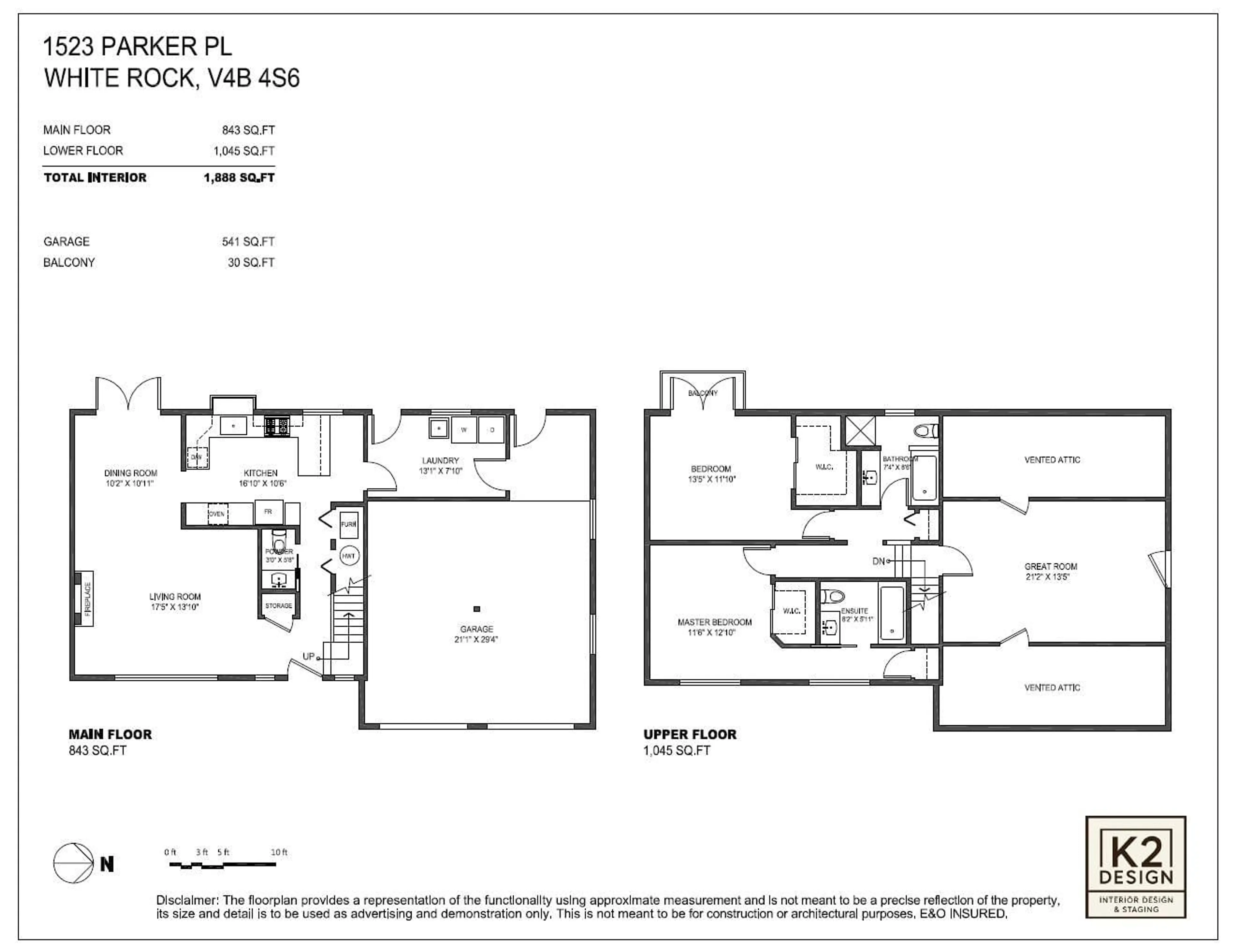 Floor plan for 1523 PARKER PLACE, White Rock British Columbia V4B4S6