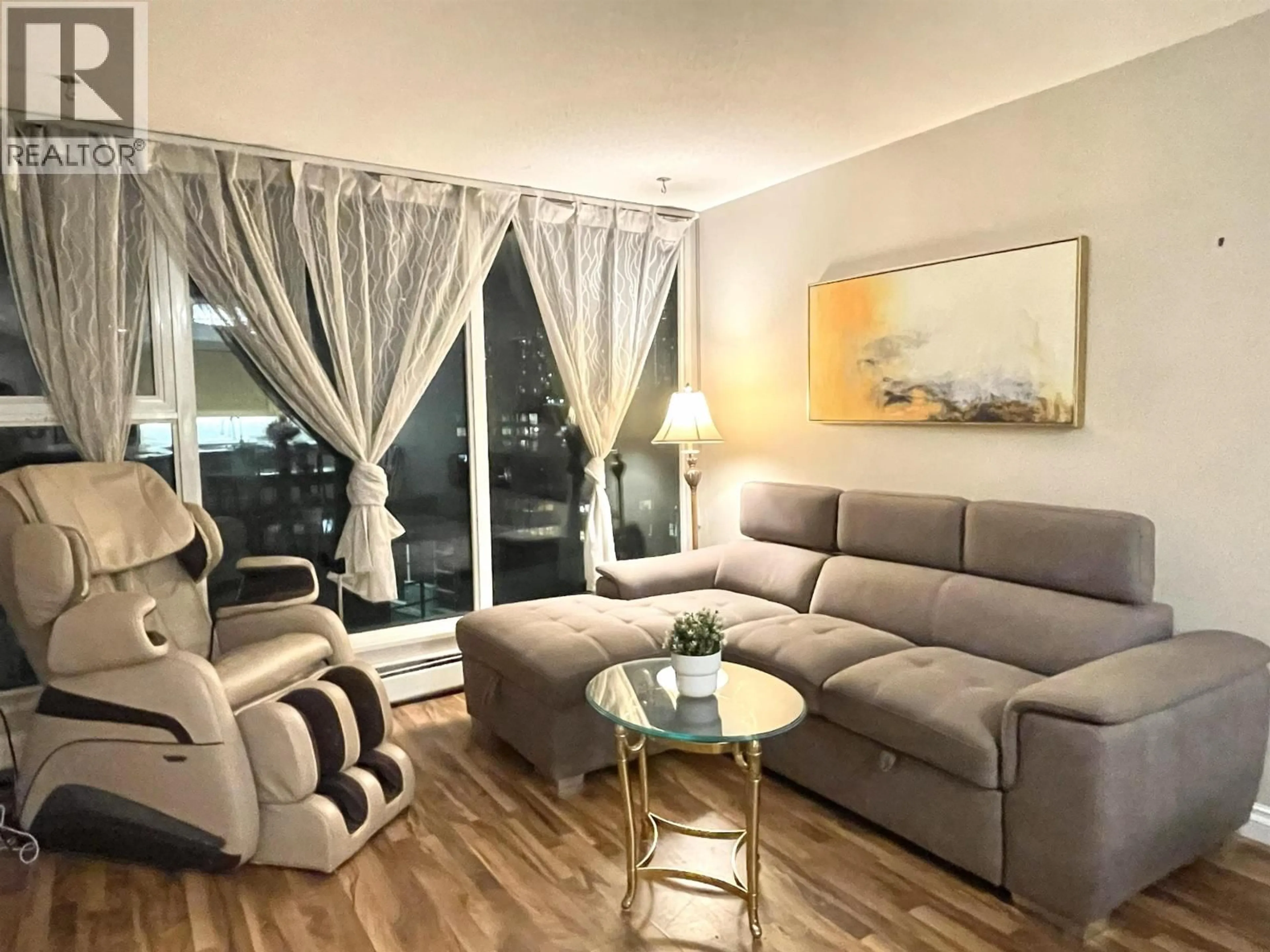 Living room with furniture, wood/laminate floor for 1007 - 1008 CAMBIE STREET, Vancouver British Columbia V6B6J7