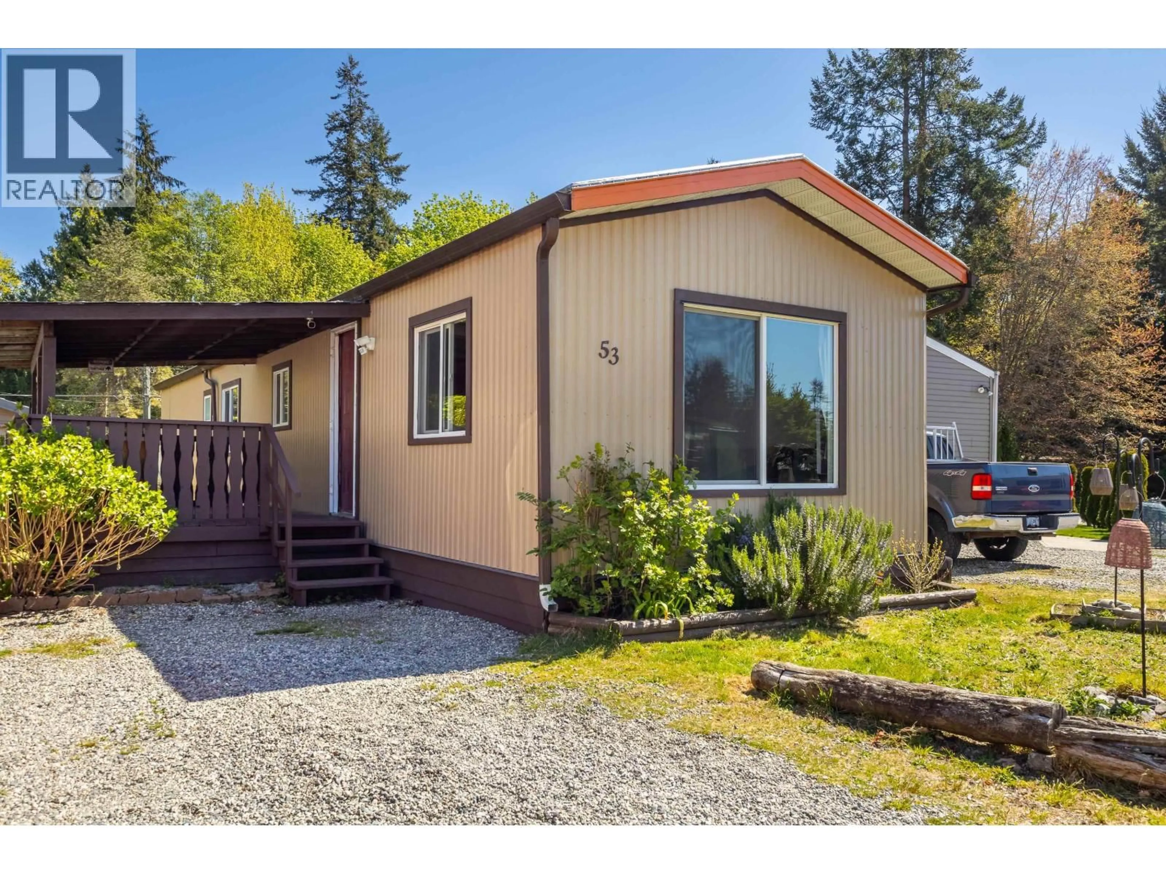 Home with vinyl exterior material, street for 53 - 1413 SUNSHINE COAST HIGHWAY, Gibsons British Columbia V0N1V5