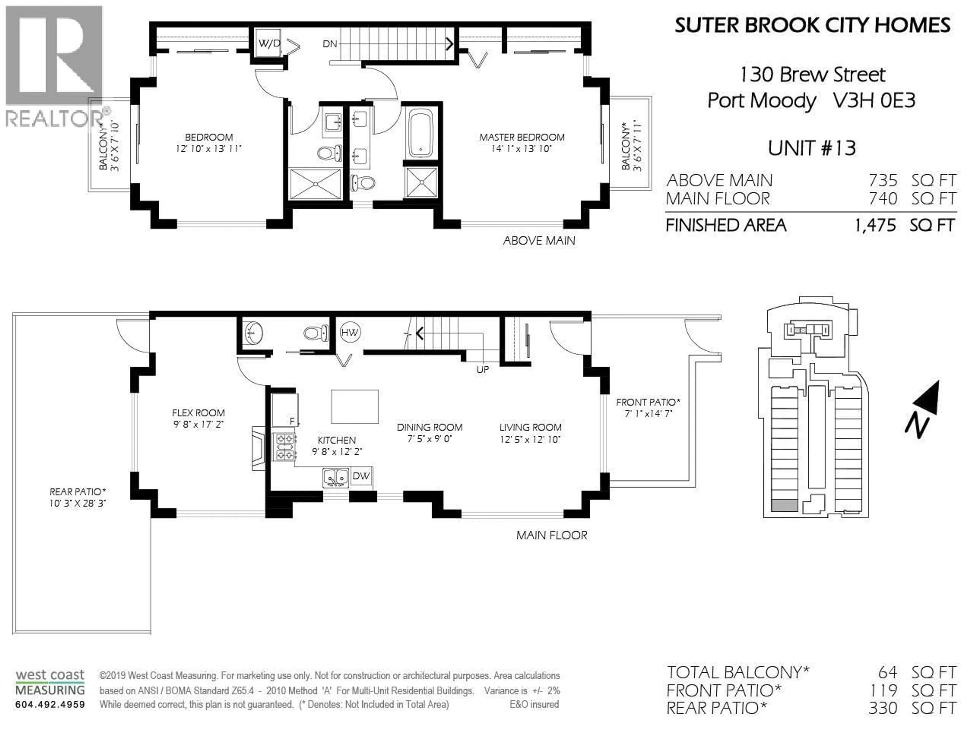 Floor plan for 13 - 130 BREW STREET, Port Moody British Columbia V3H0E3