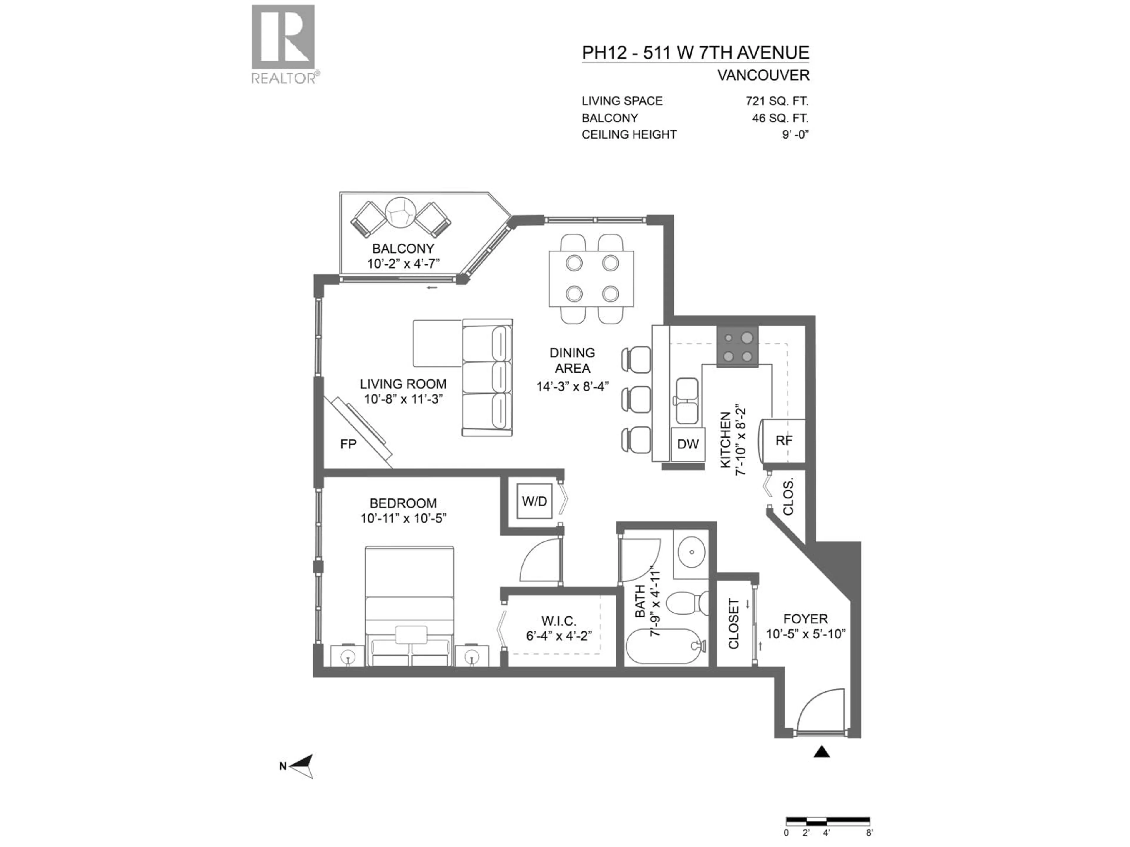 Floor plan for PH12 - 511 7TH AVENUE, Vancouver British Columbia V5Z4R2
