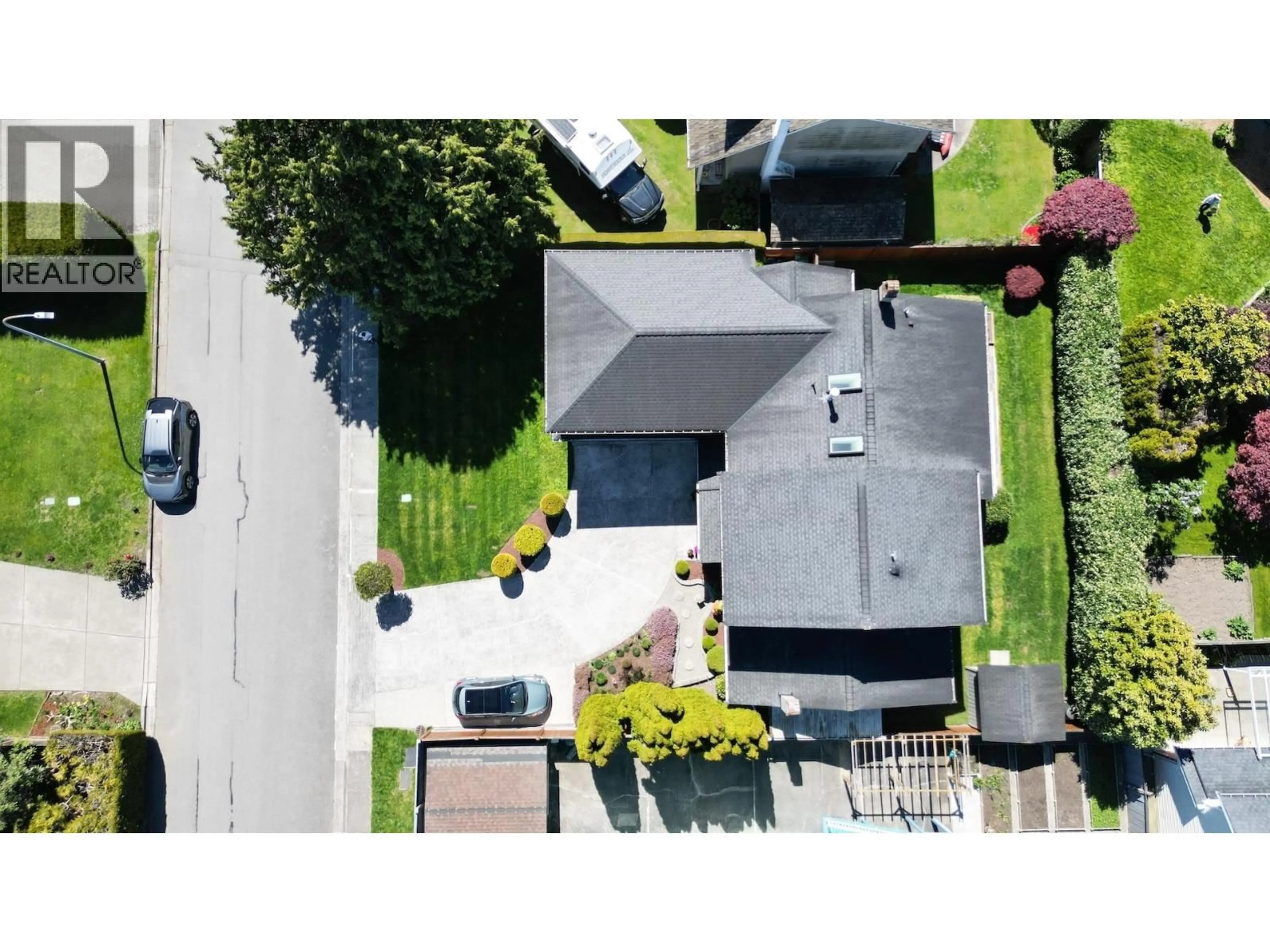 A pic from outside/outdoor area/front of a property/back of a property/a pic from drone, street for 10571 TREPASSEY DRIVE, Richmond British Columbia V7E4K8