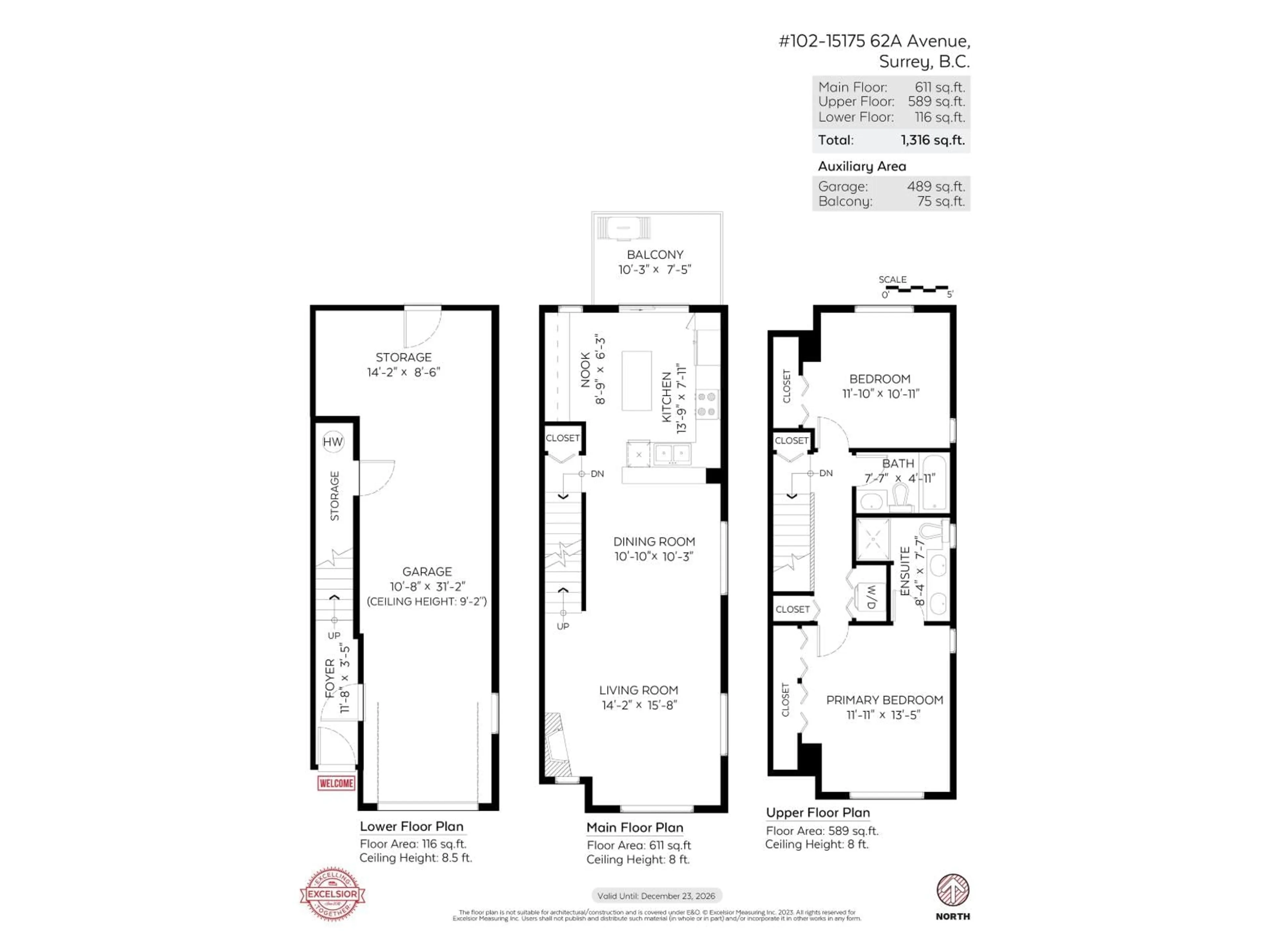 Floor plan for 102 - 15175 62A AVENUE, Surrey British Columbia V3S1X1