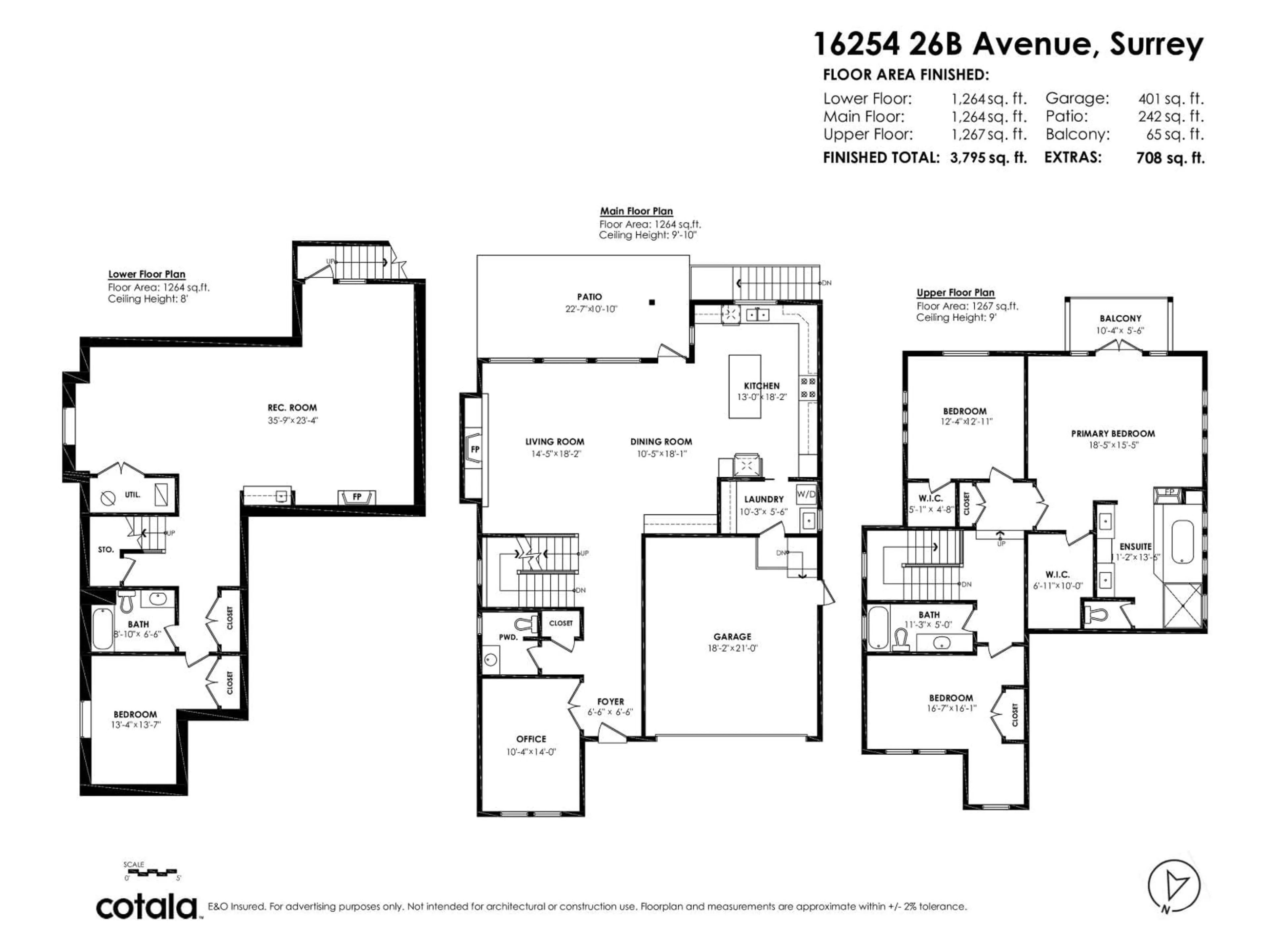 Floor plan for 16254 26B AVENUE, Surrey British Columbia V3S6Z2