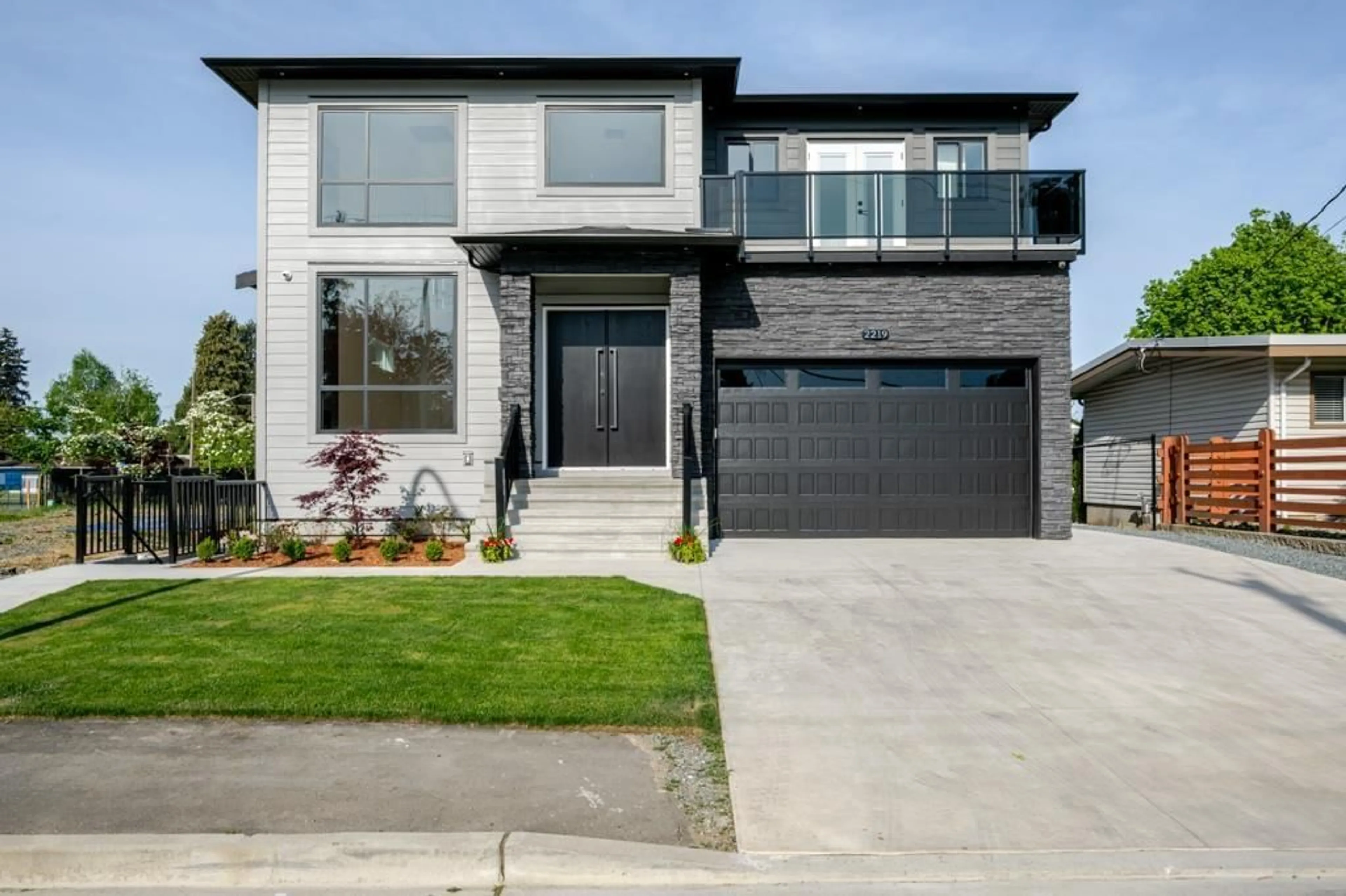 Home with brick exterior material, street for 2219 LYNDEN STREET, Abbotsford British Columbia V2T3B8