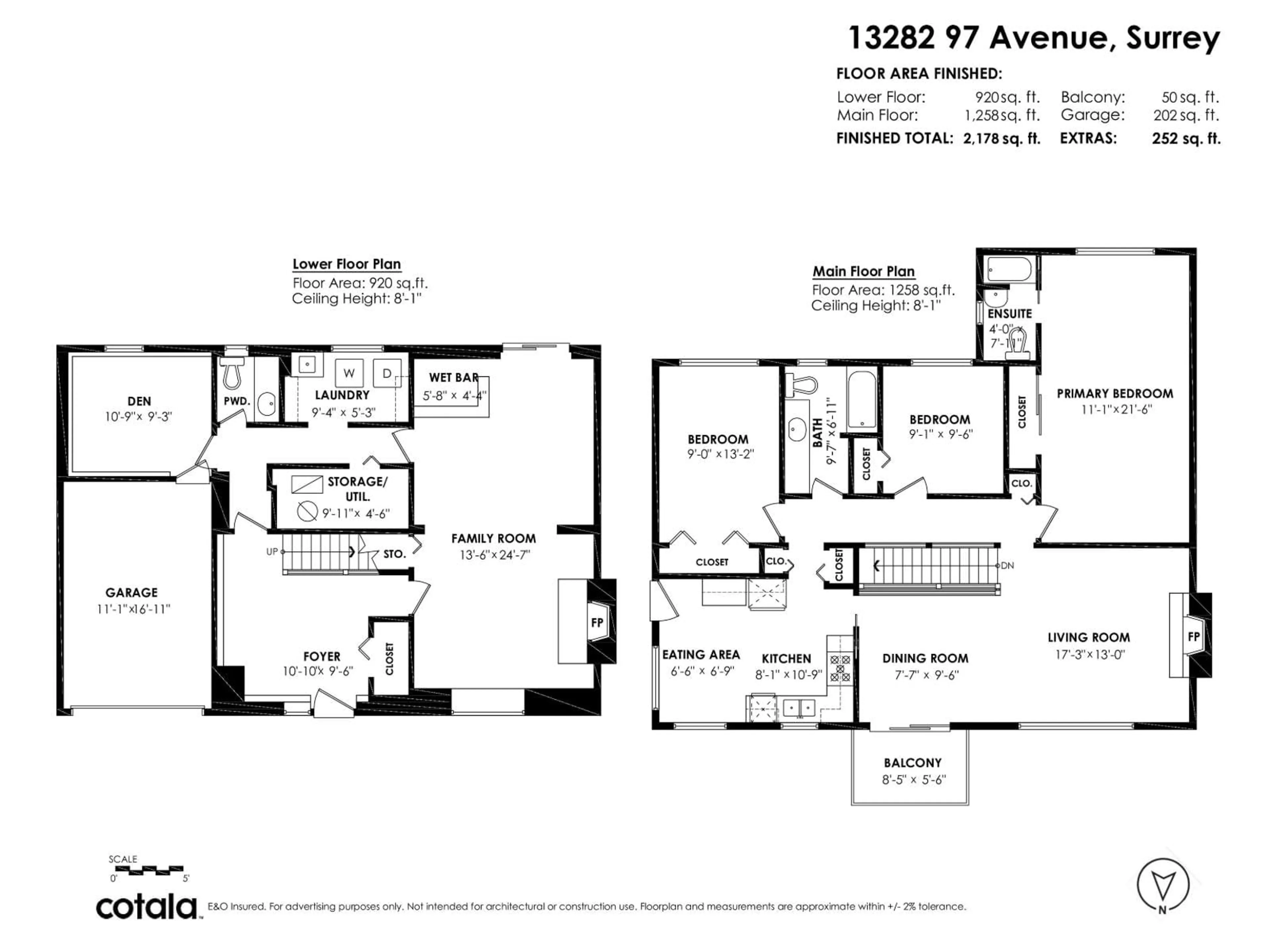 Floor plan for 13282 97 AVENUE, Surrey British Columbia V3T5C2