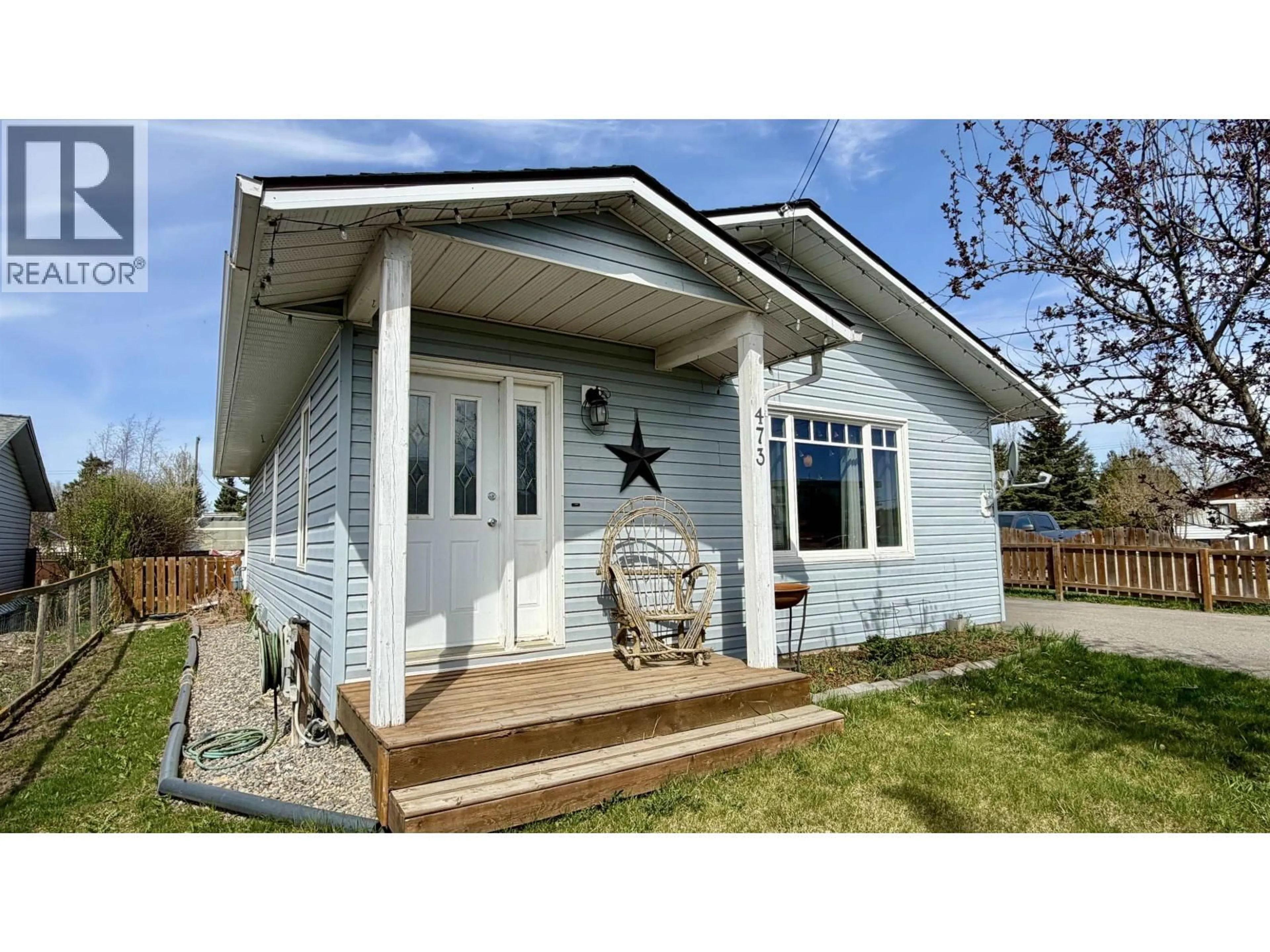 Home with vinyl exterior material, street for 473 CONNAUGHT STREET, Vanderhoof British Columbia V0J3A0