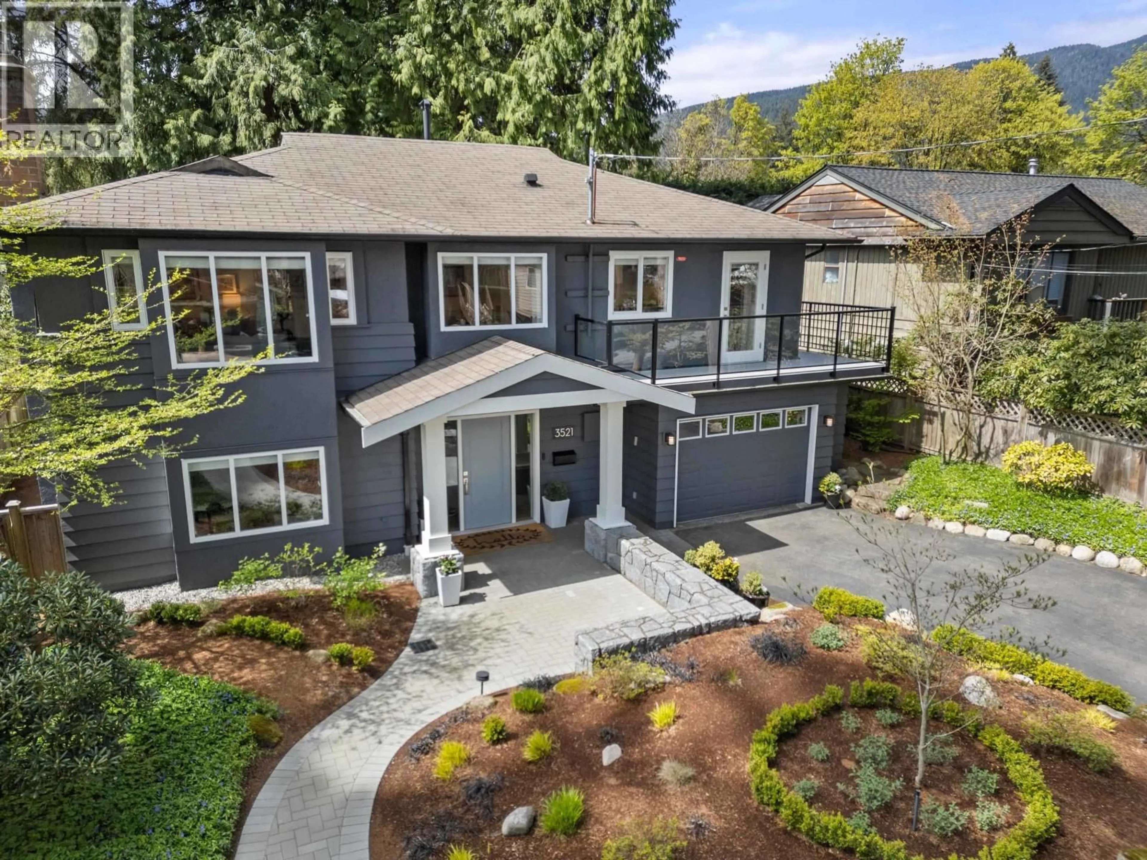 Home with vinyl exterior material, street for 3521 DUVAL ROAD, North Vancouver British Columbia V7J3E8