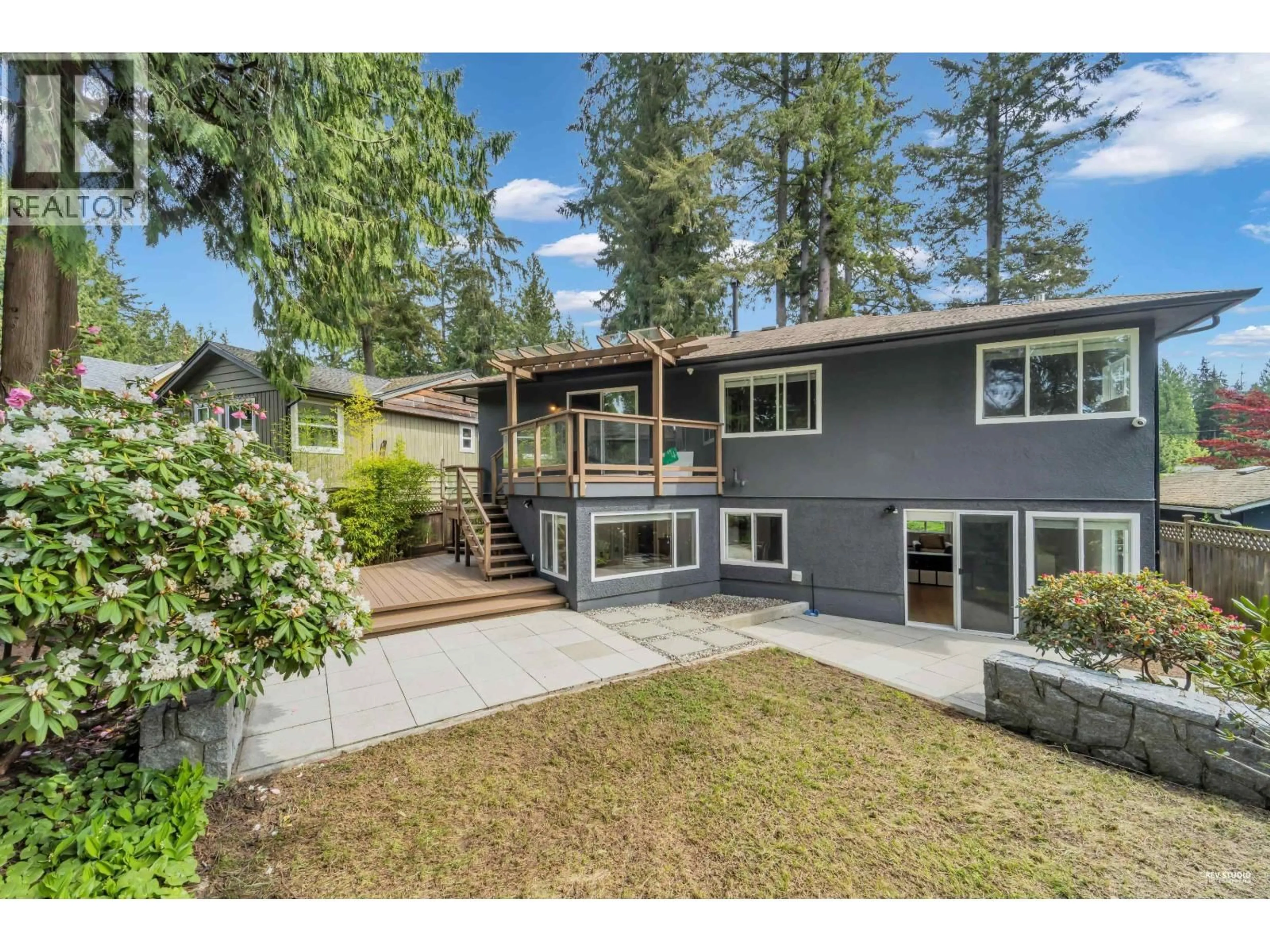 A pic from outside/outdoor area/front of a property/back of a property/a pic from drone, mountain view for 3521 DUVAL ROAD, North Vancouver British Columbia V7J3E8
